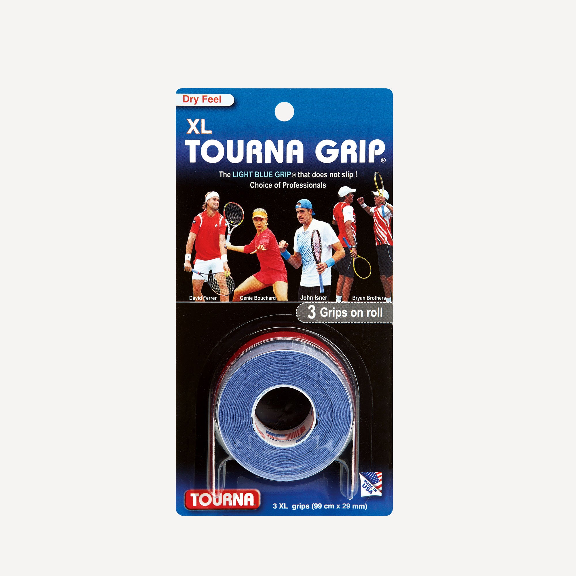 Tourna XL 3 Tennis Overgrip Blue (1)