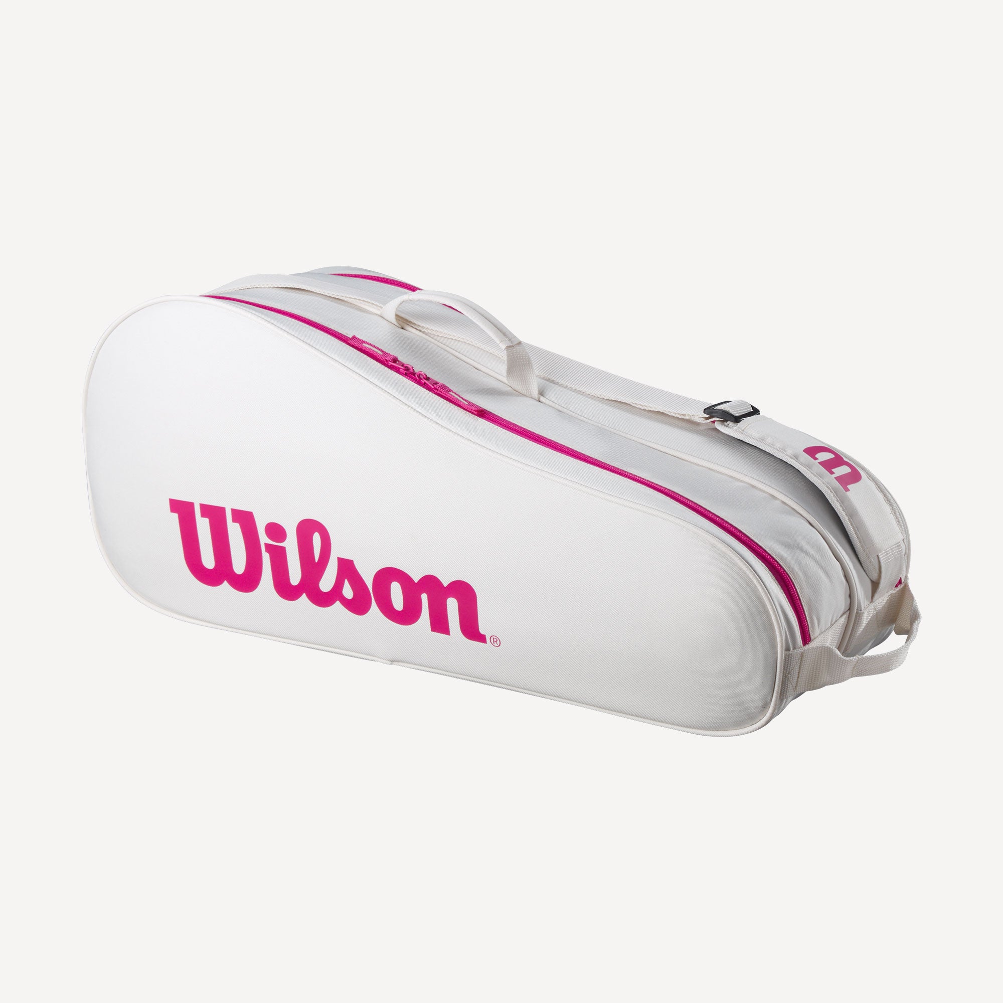 Pink Racket Case Wilson Wilson Advantage 6 Racket Tennis Bag - Off-White/Pink | Tennis Only