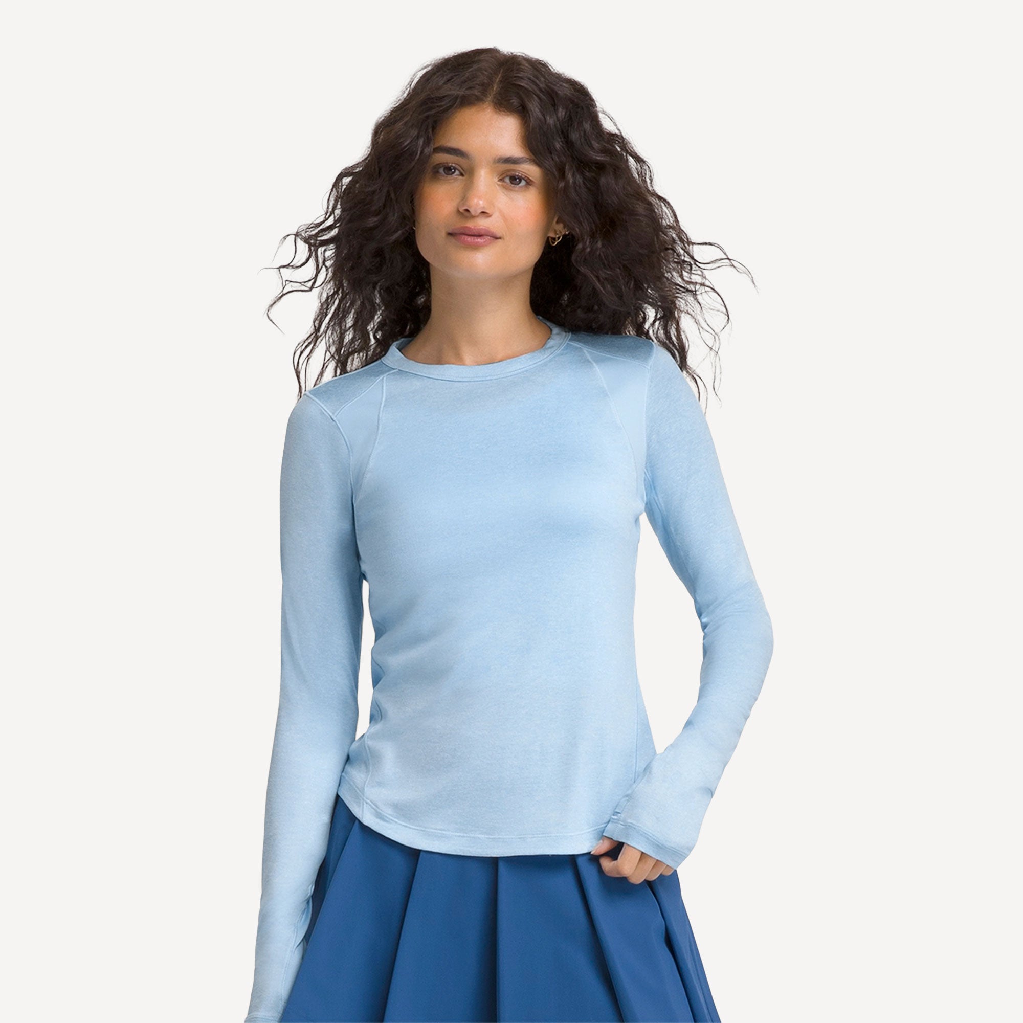 Wilson All Day Women's Long Sleeve Tennis Shirt - Blue (1)