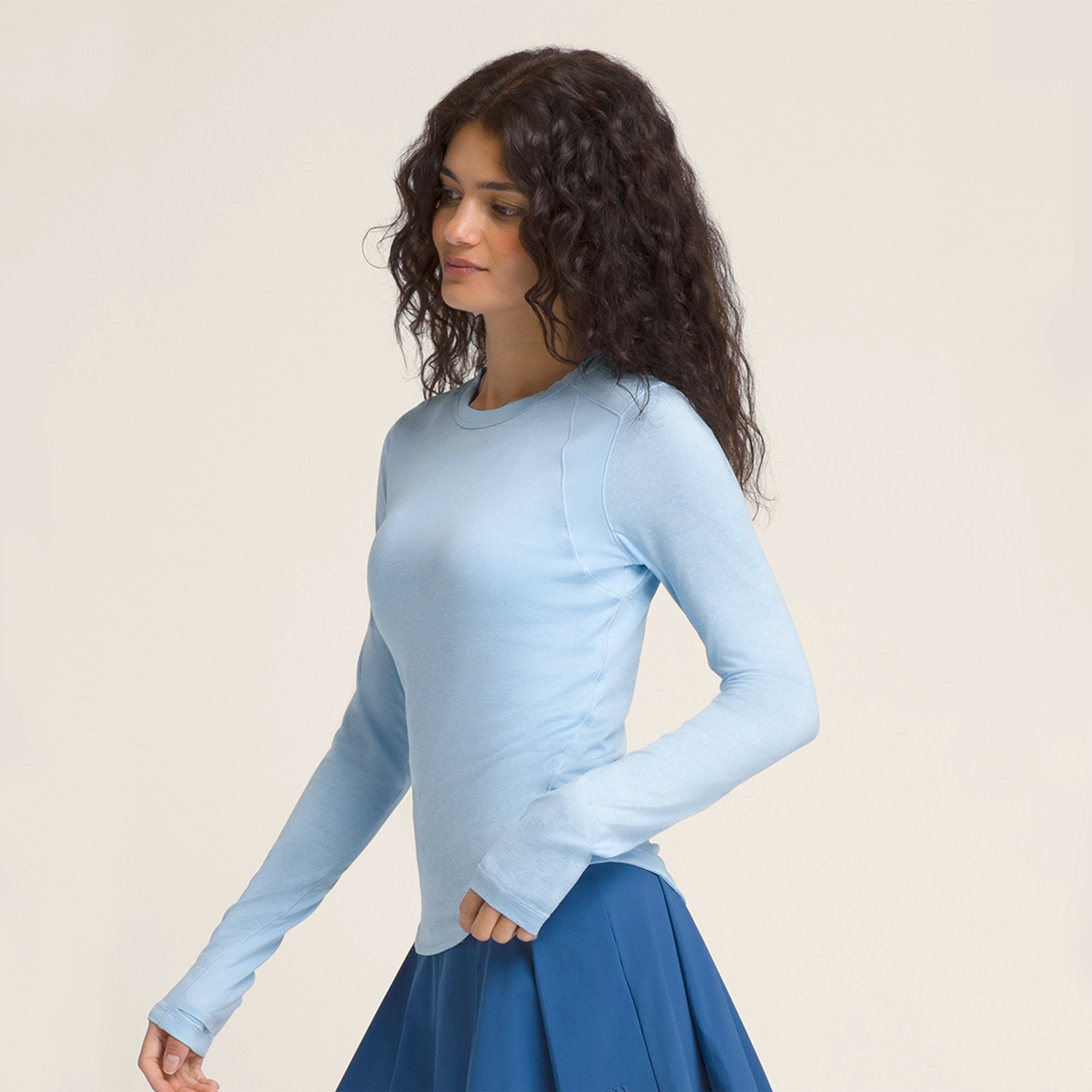 Wilson All Day Women's Long Sleeve Tennis Shirt - Blue (3)