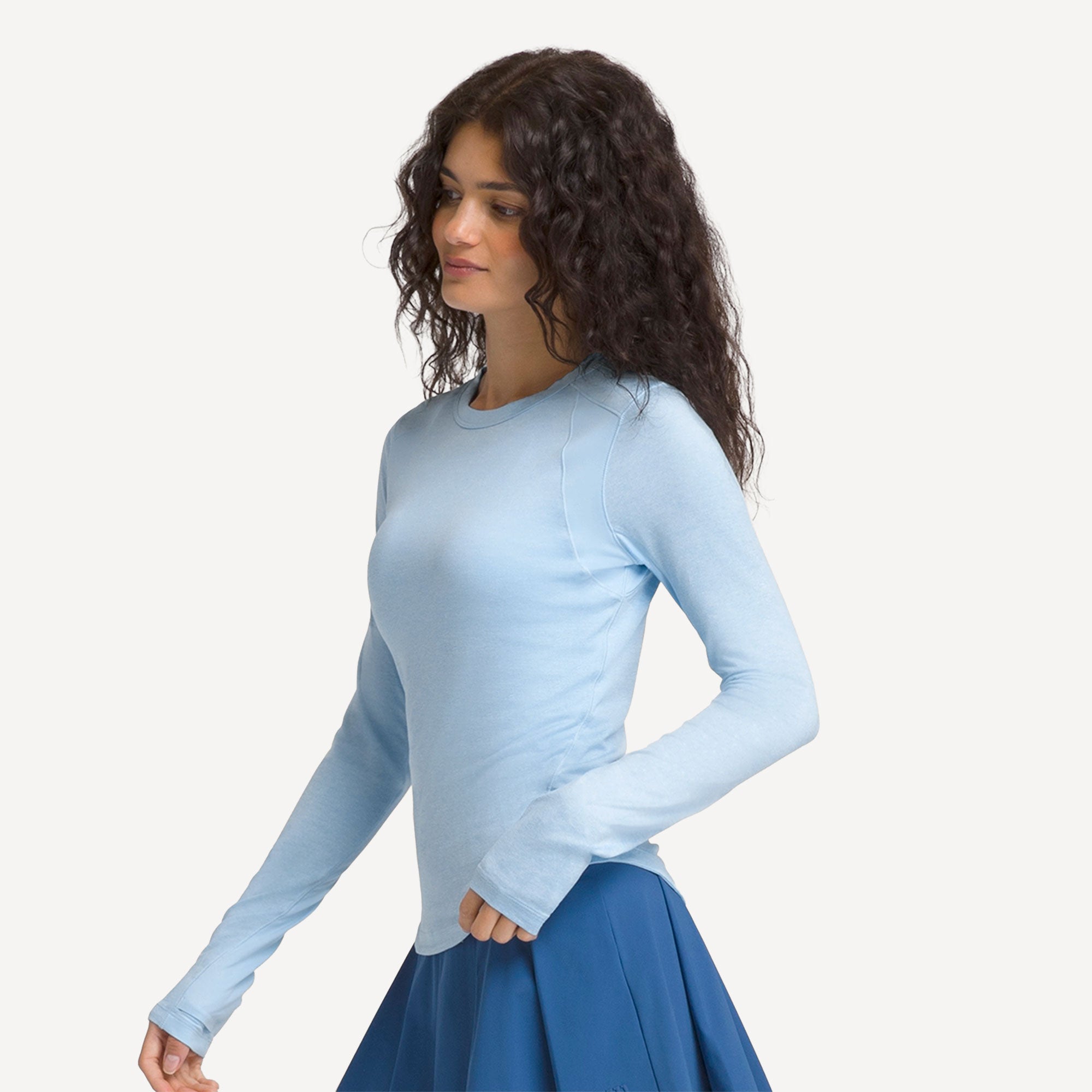 Wilson All Day Women's Long Sleeve Tennis Shirt - Blue (3)