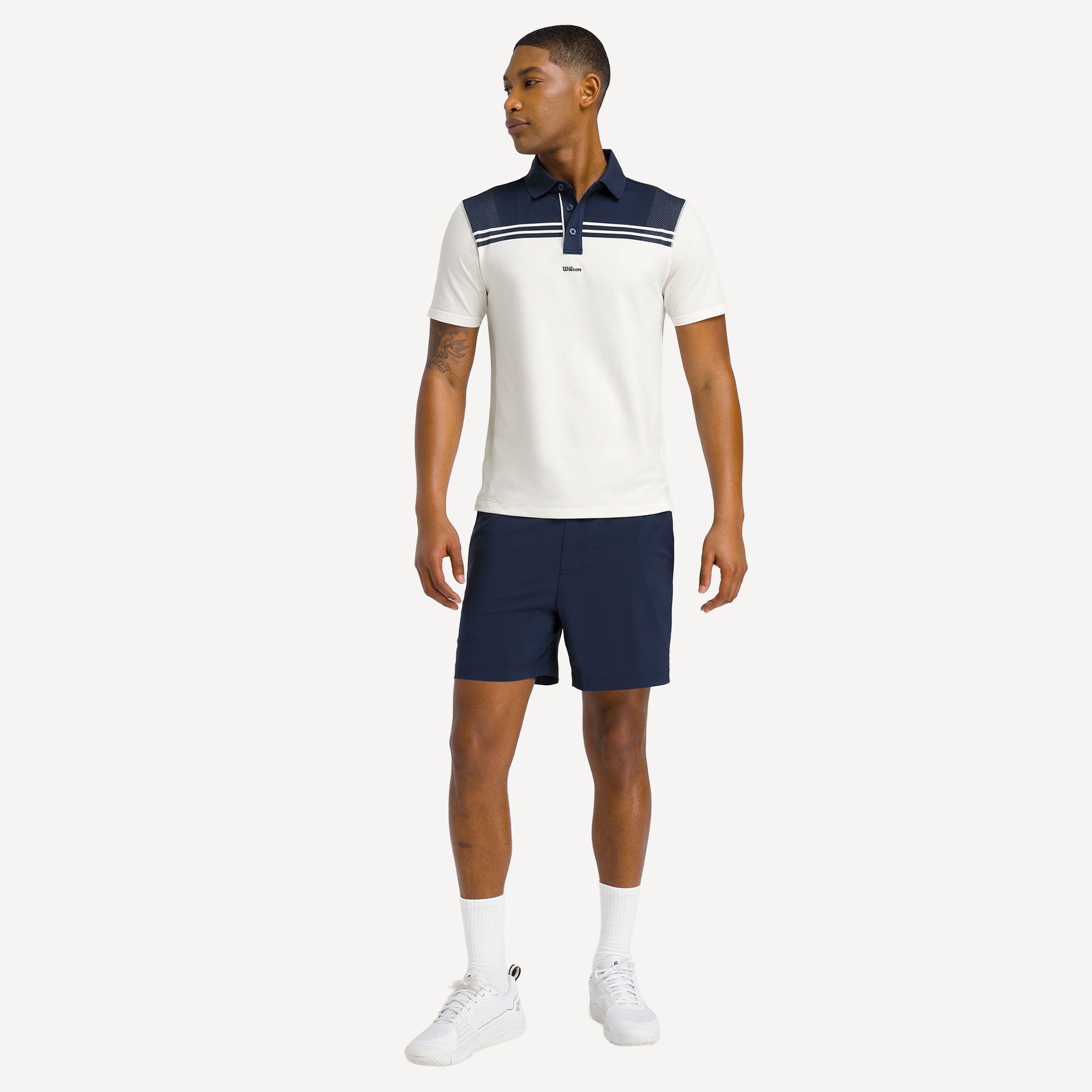 Wilson All Seasons Men's Stripe Tennis Polo - Dark Blue (6)