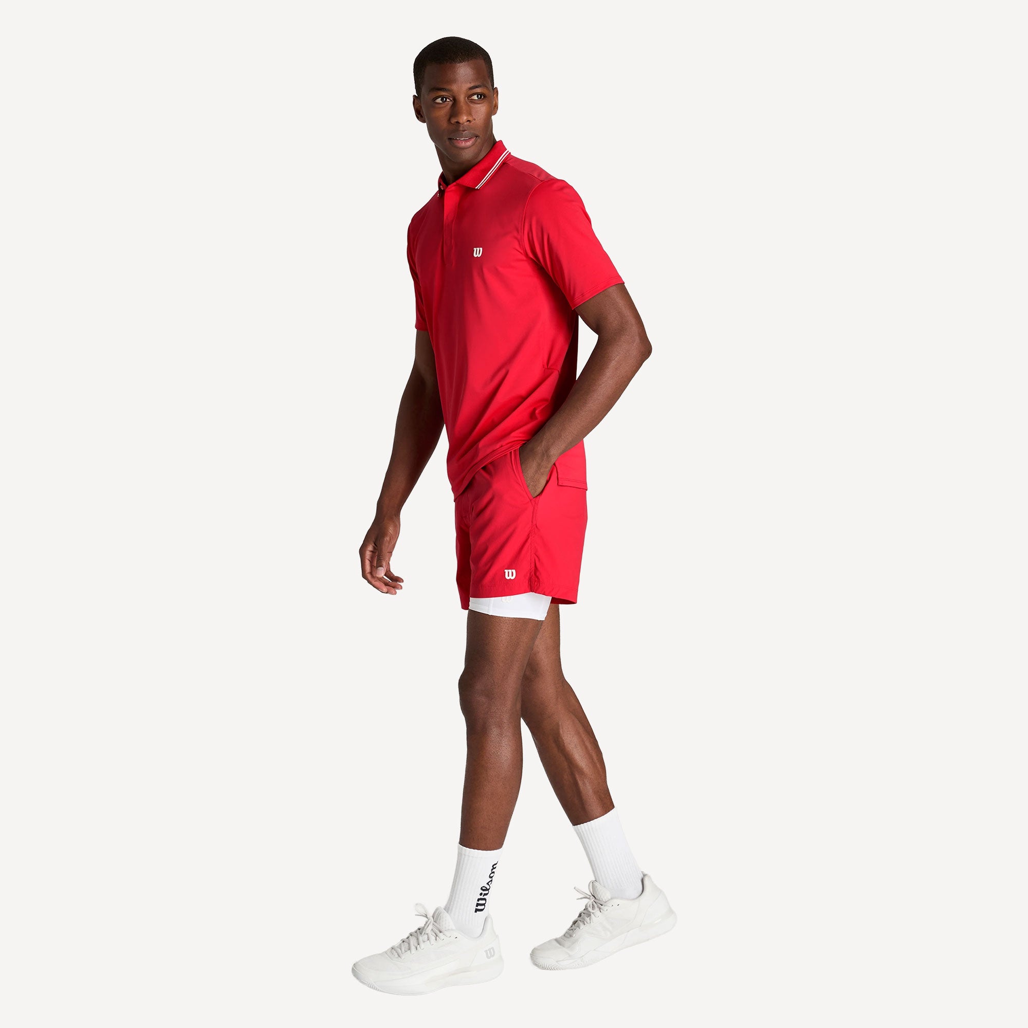 Wilson Challengers Men's Technical Tennis Polo - Red (7)