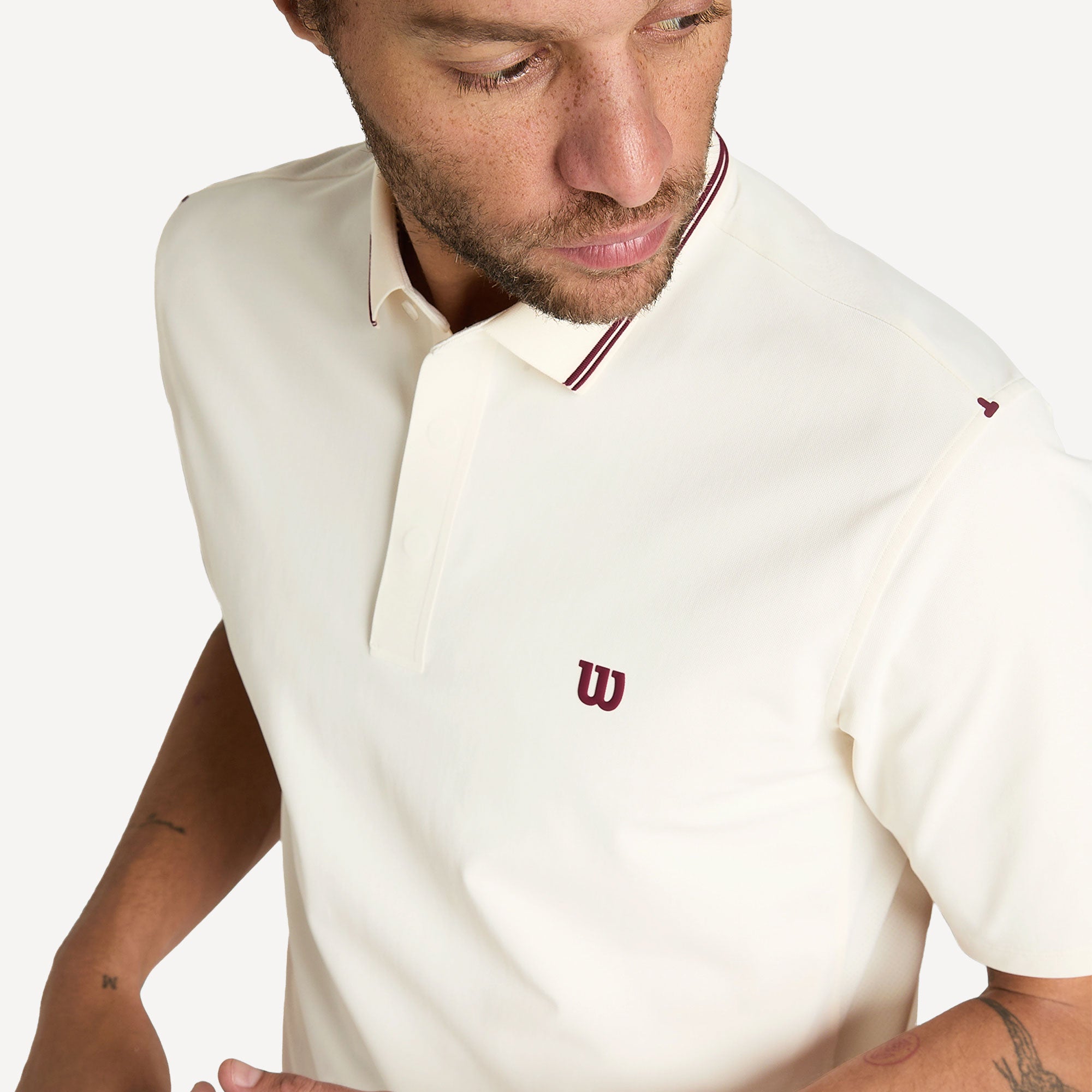 Wilson Challengers Men's Technical Tennis Polo - Off-white (4)
