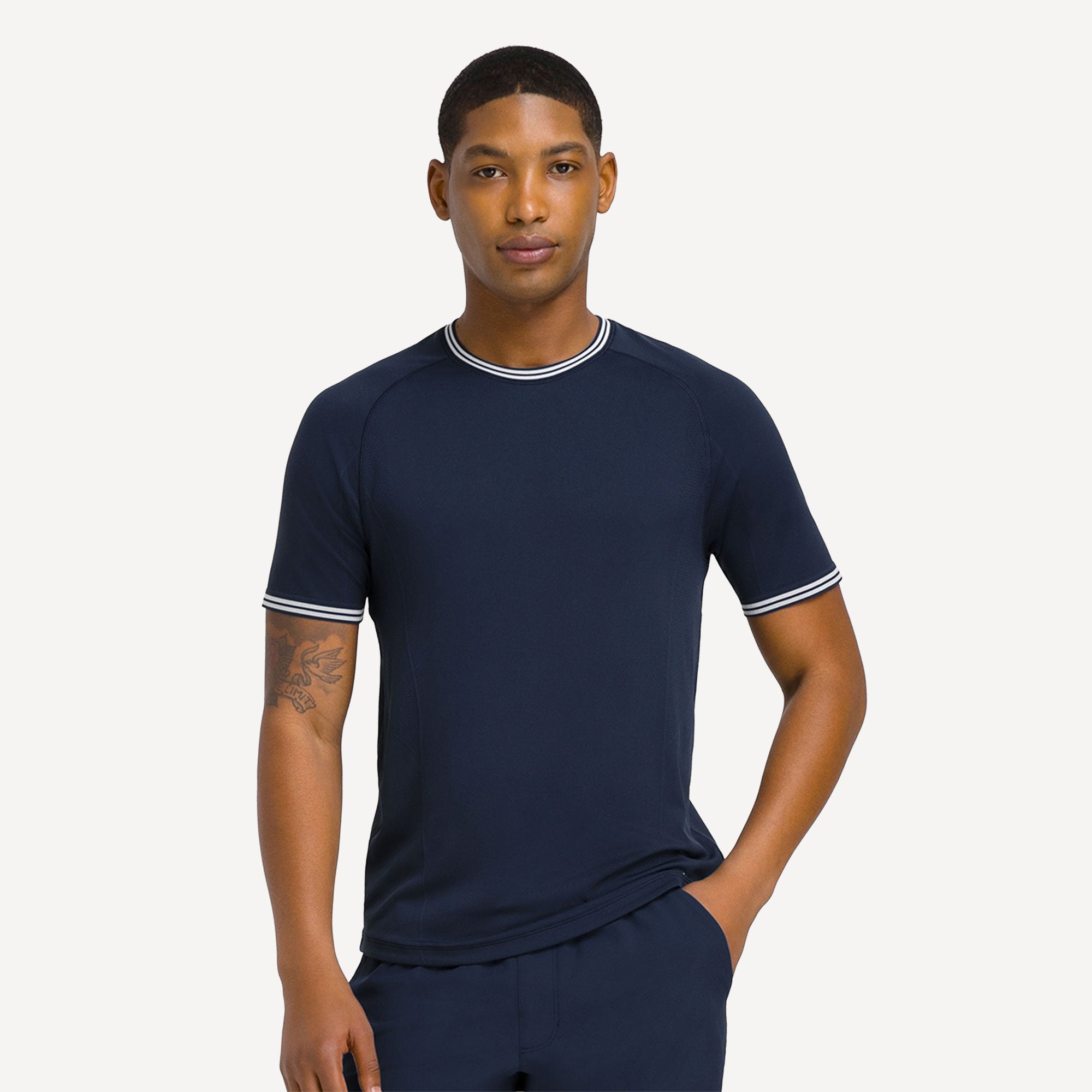 Wilson Court Performance Men's Tennis Shirt - Dark Blue (1)