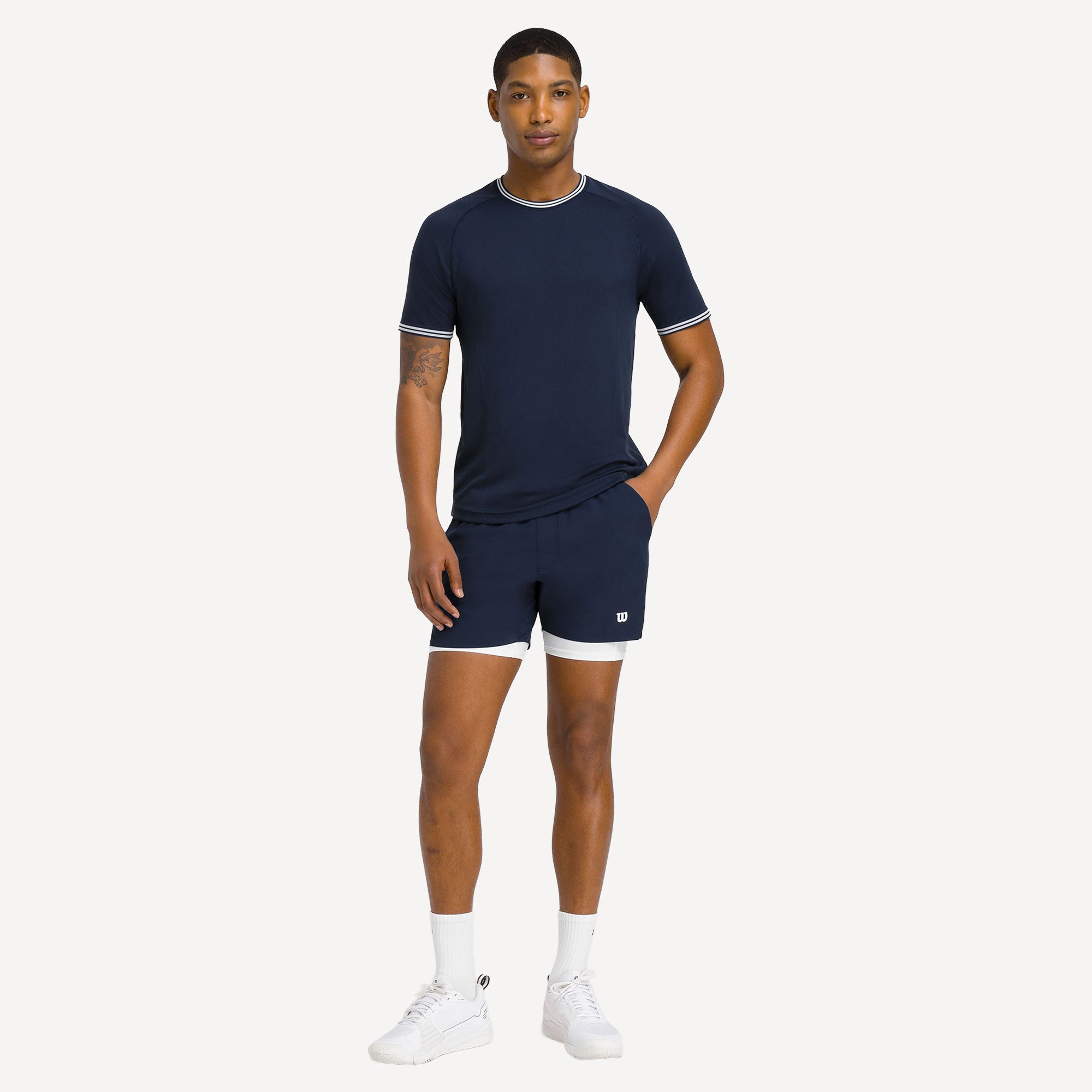 Wilson Court Performance Men's Tennis Shirt - Dark Blue (6)