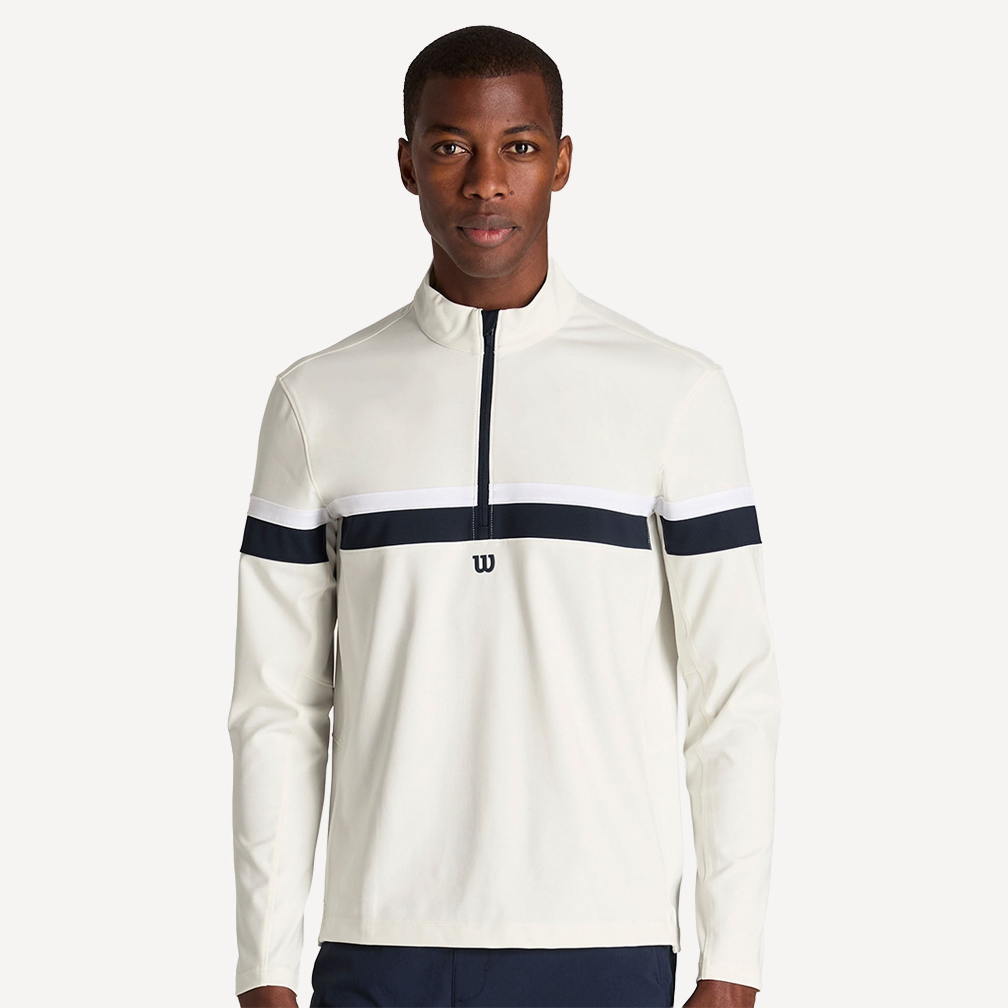 Wilson Elevate Performance Men's Half-Zip Tennis Midlayer - White (1)