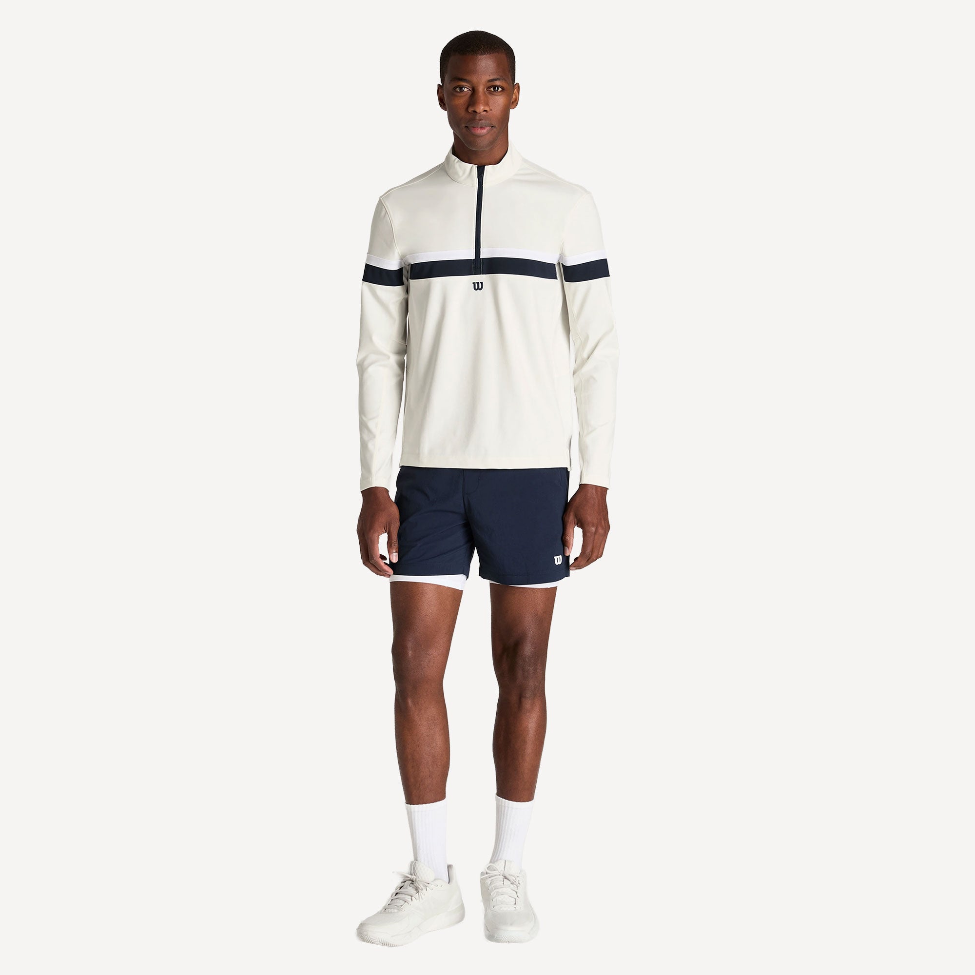 Wilson Elevate Performance Men's Half-Zip Tennis Midlayer - White (5)