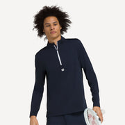 Wilson Elevate Performance Men's Half-Zip Tennis Midlayer - Dark Blue (1)