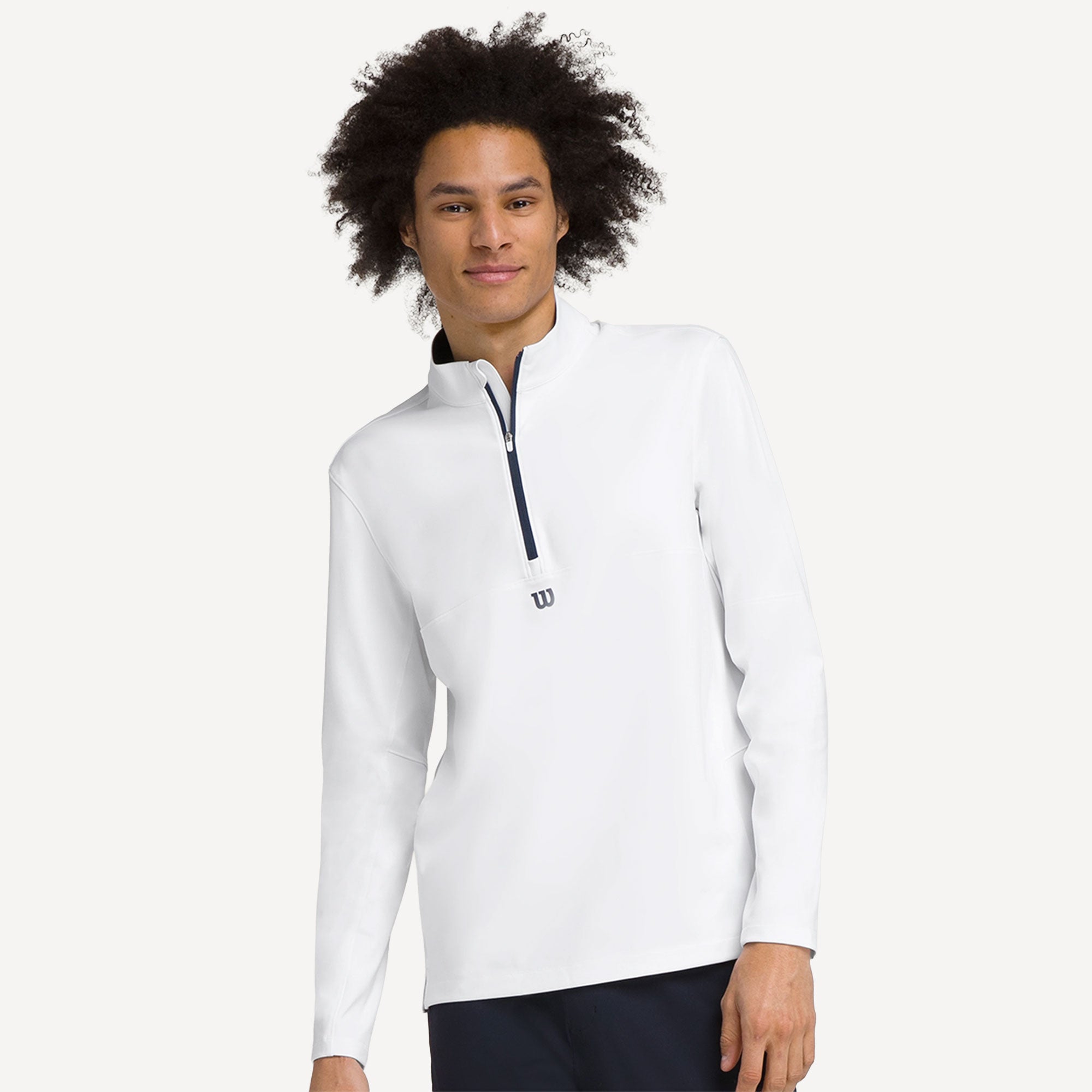 Wilson Elevate Performance Men's Half-Zip Tennis Midlayer - White (1)