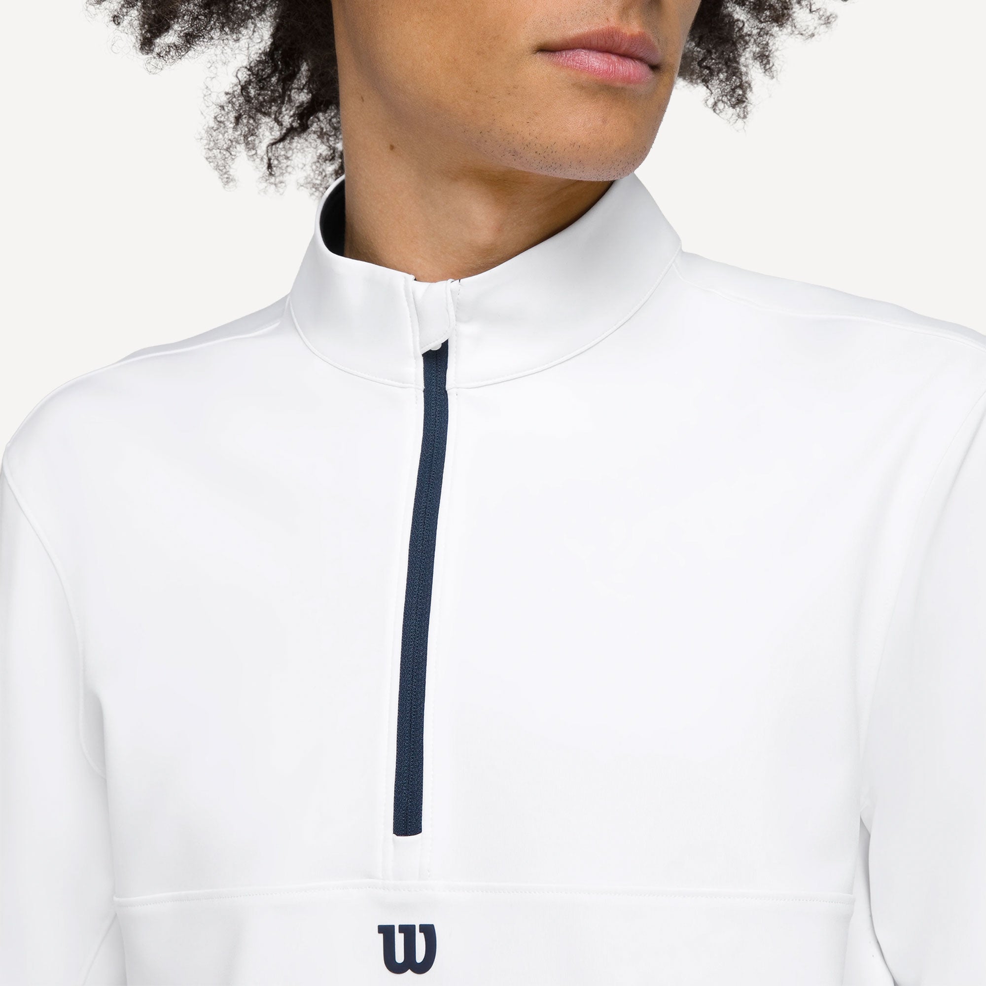 Wilson Elevate Performance Men's Half-Zip Tennis Midlayer - White (5)