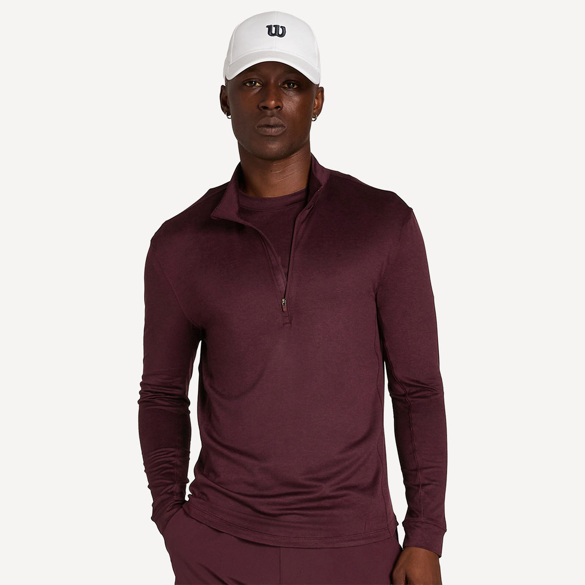 Wilson Everyday Performance Men's Half-Zip Tennis Midlayer - Red (1)