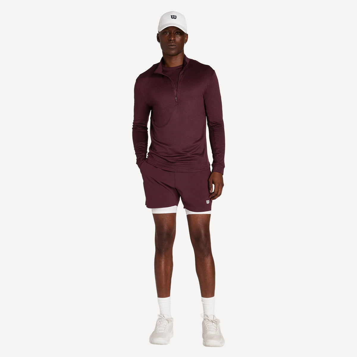 Wilson Everyday Performance Men's Half-Zip Tennis Midlayer - Red (5)