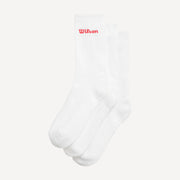 Wilson Logo Tennis Crew Socks (3 Pairs) - White (1)