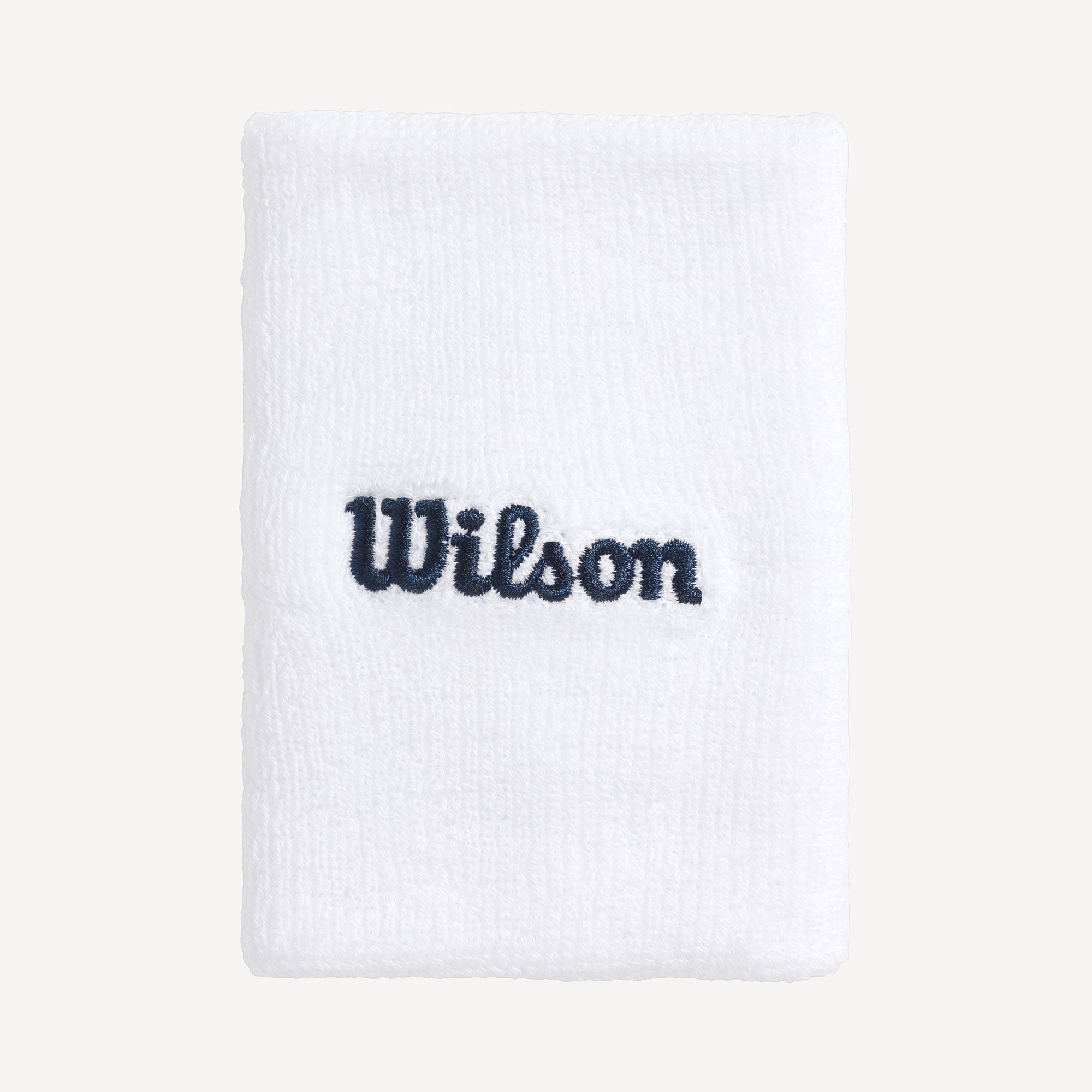 Wilson Logo Wide Tennis Wristbands - White (1)