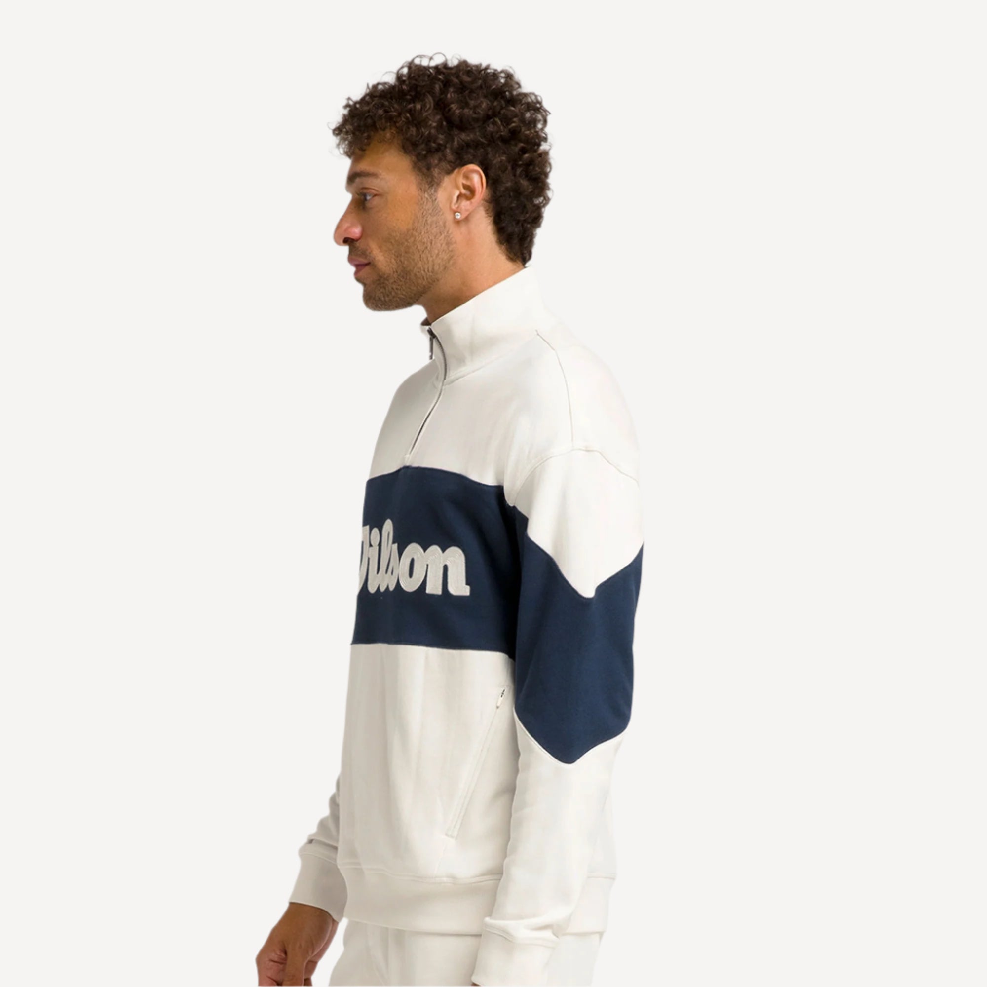 Wilson Parkside Men's Half-Zip Tennis Sweater - Beige (3)