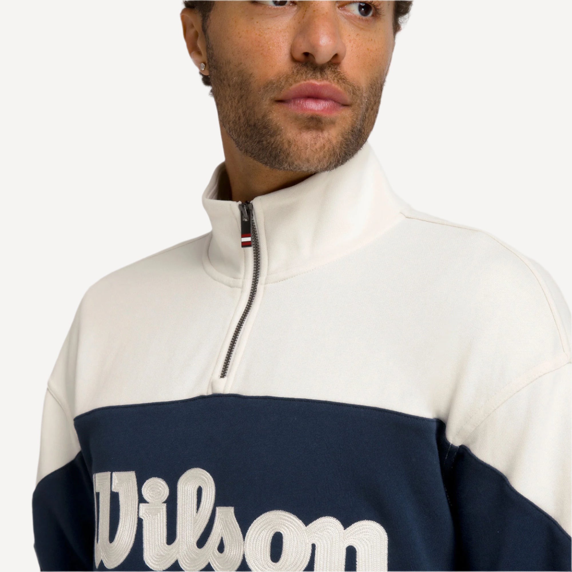 Wilson Parkside Men's Half-Zip Tennis Sweater - Beige (4)