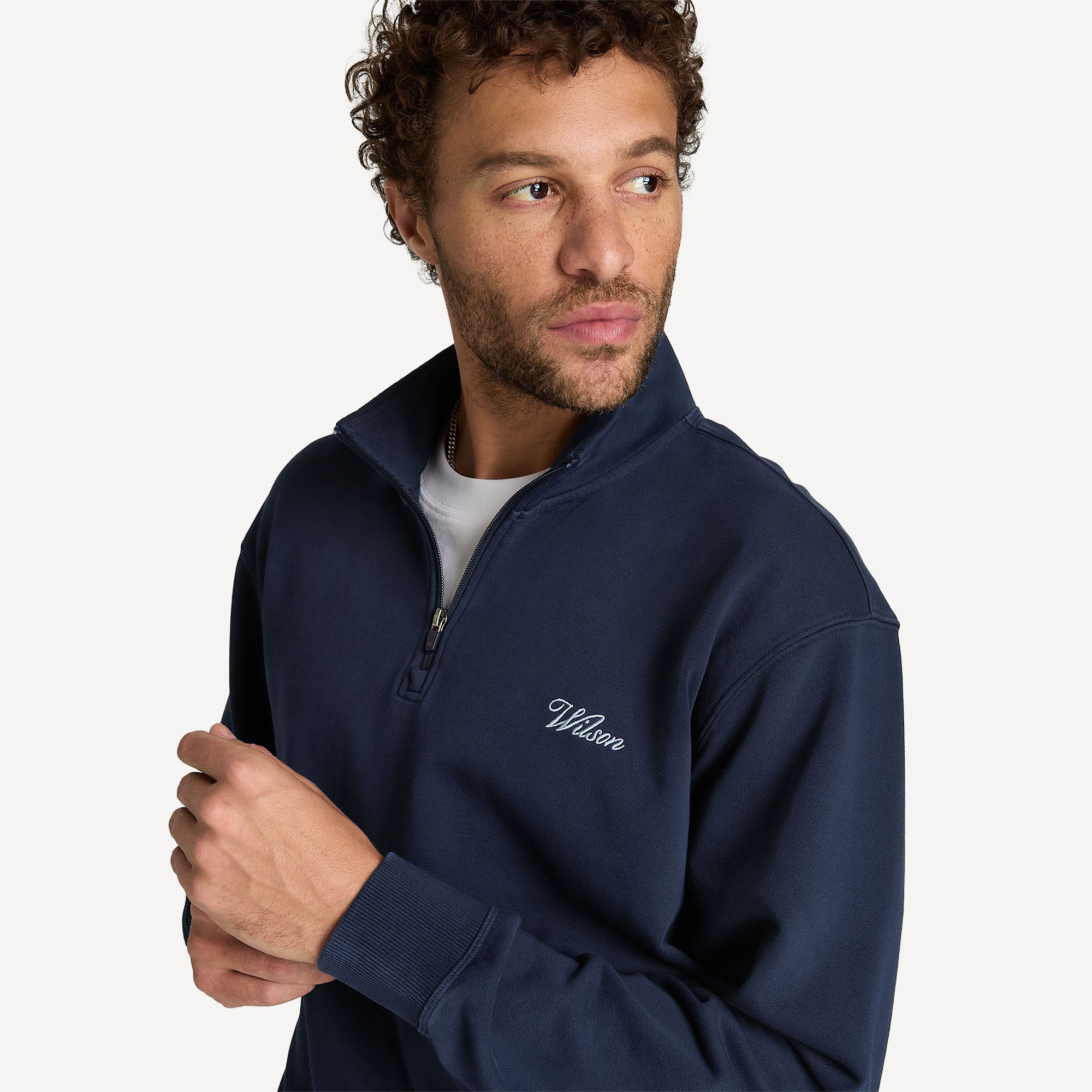 Wilson Playstate Men's Half-Zip Tennis Sweater - Dark Blue (4)
