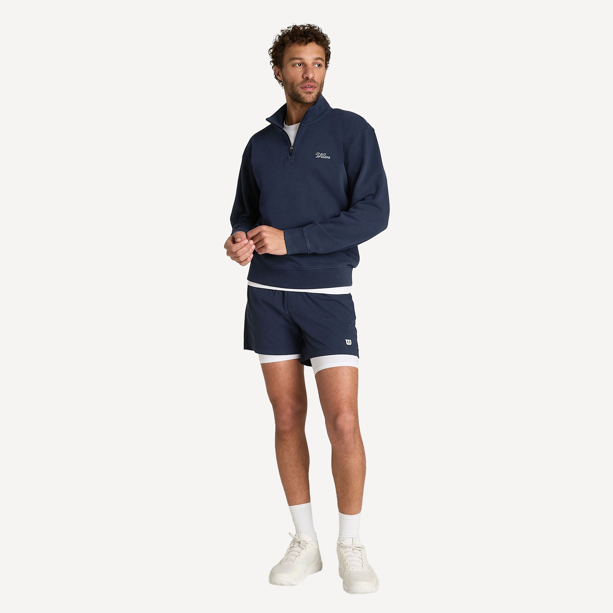 Wilson Playstate Men's Half-Zip Tennis Sweater - Dark Blue (5)