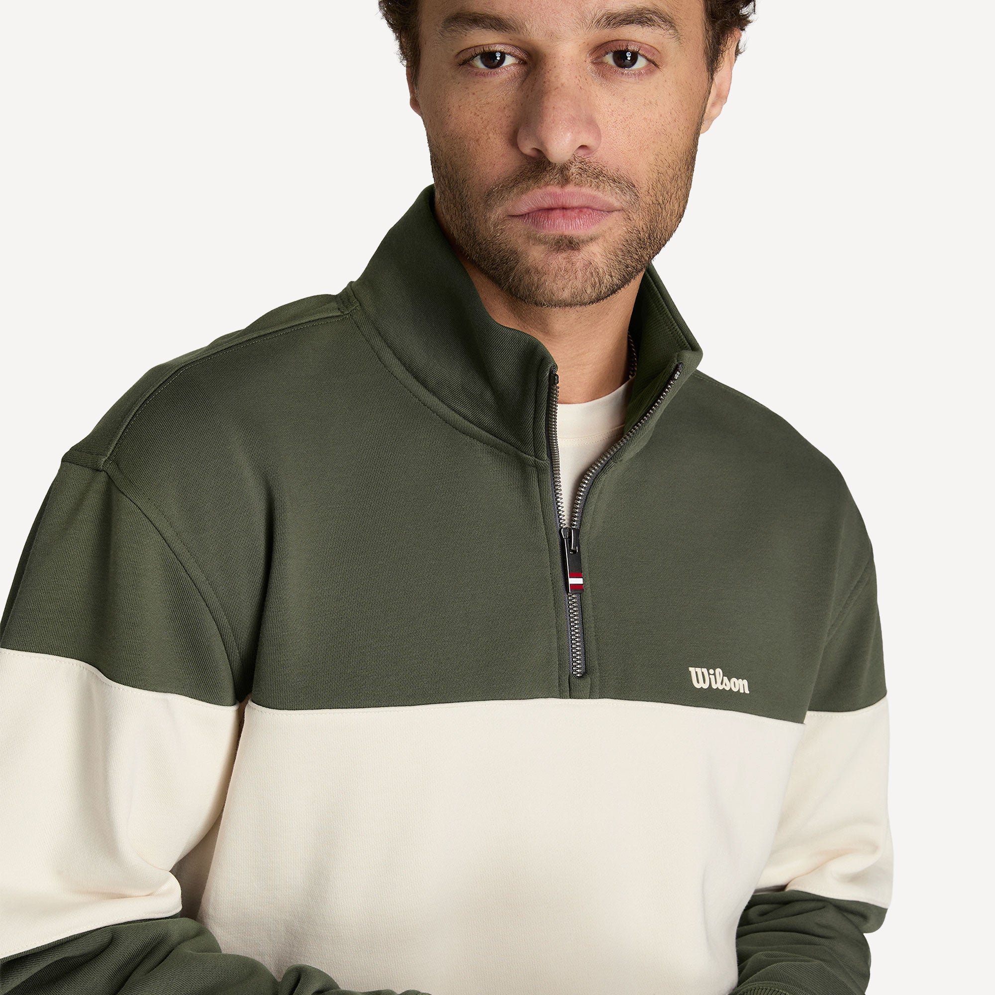 Wilson Playstate Men's Half-Zip Tennis Sweater - Green | Tennis Only