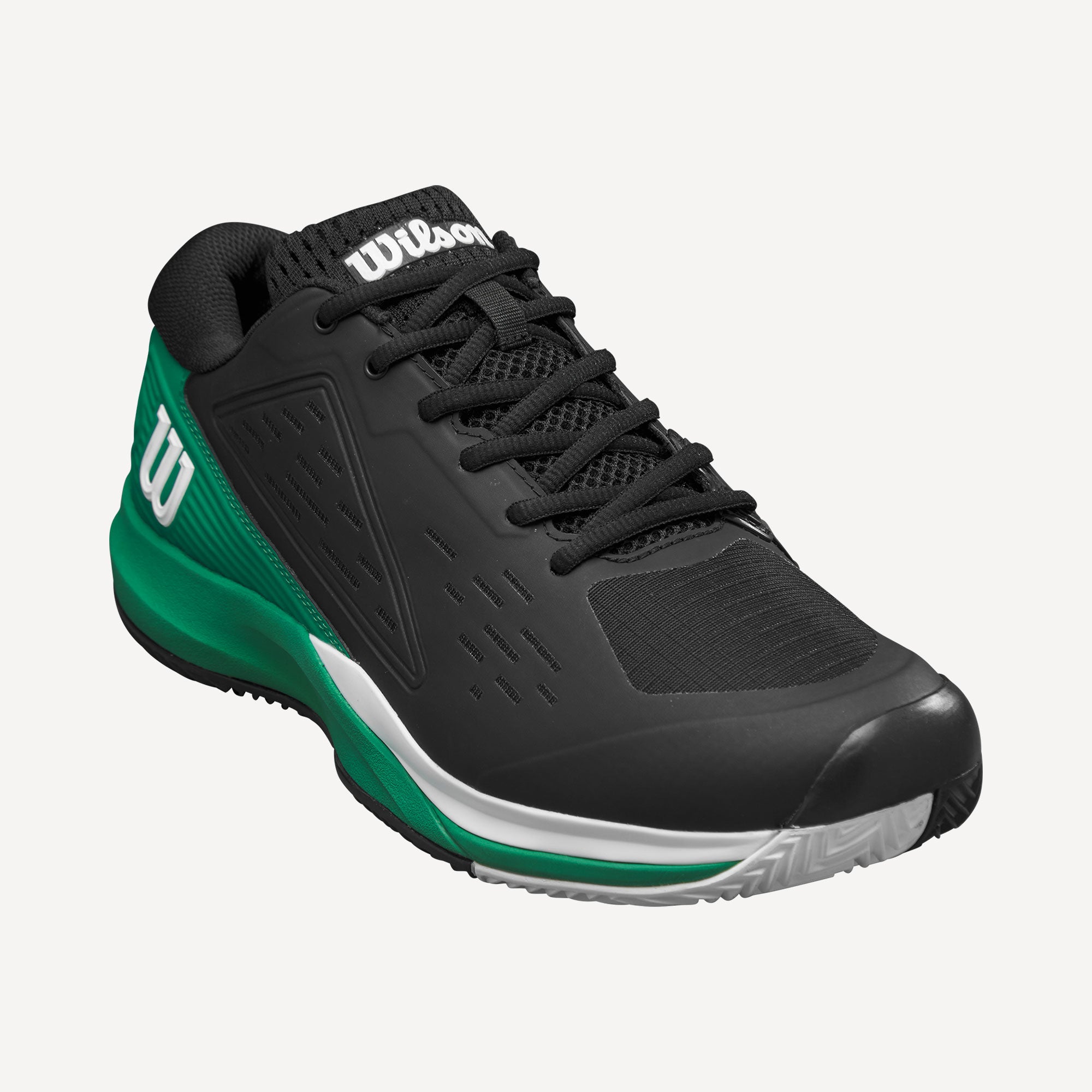 Wilson Rush Pro Ace Men's Clay Court Tennis Shoes - Black/Green (4)