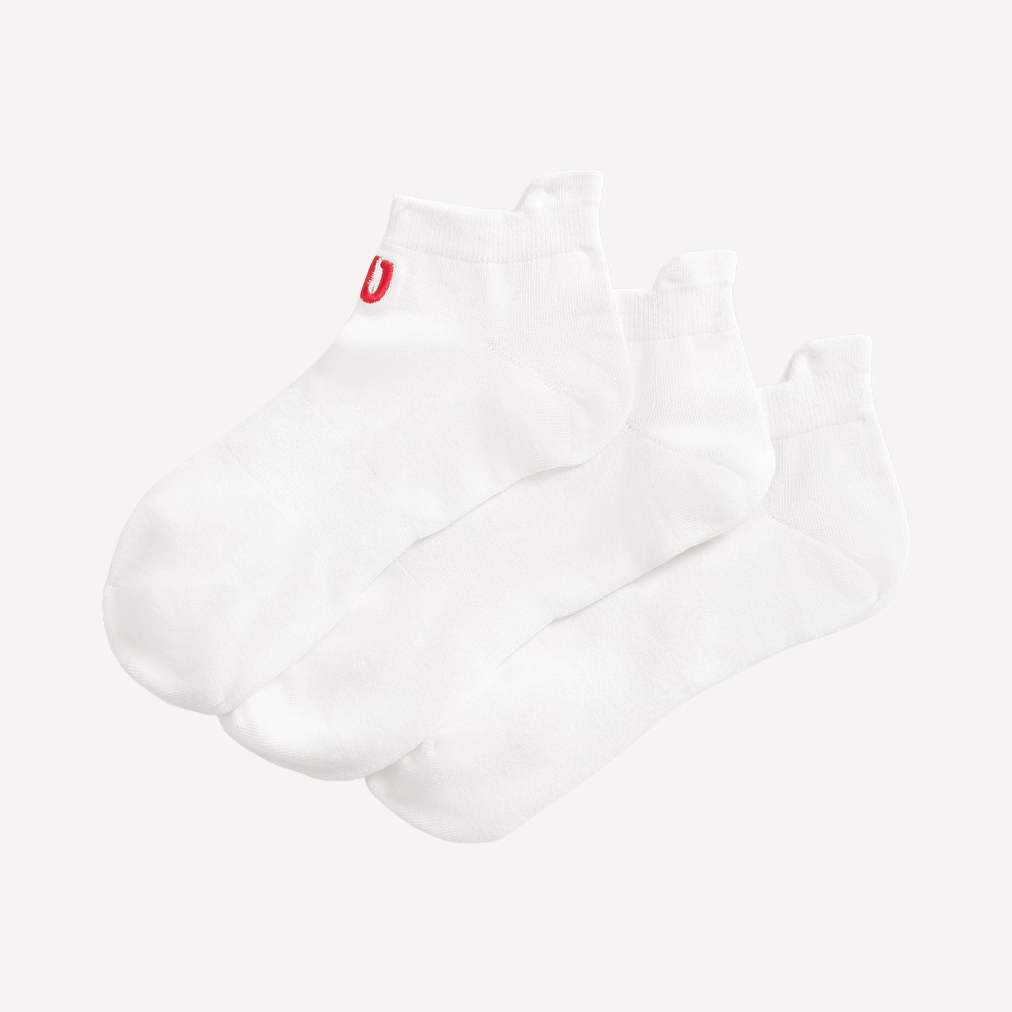 Wilson Tennis Ankle Tab Socks 3 Pairs - White (1)