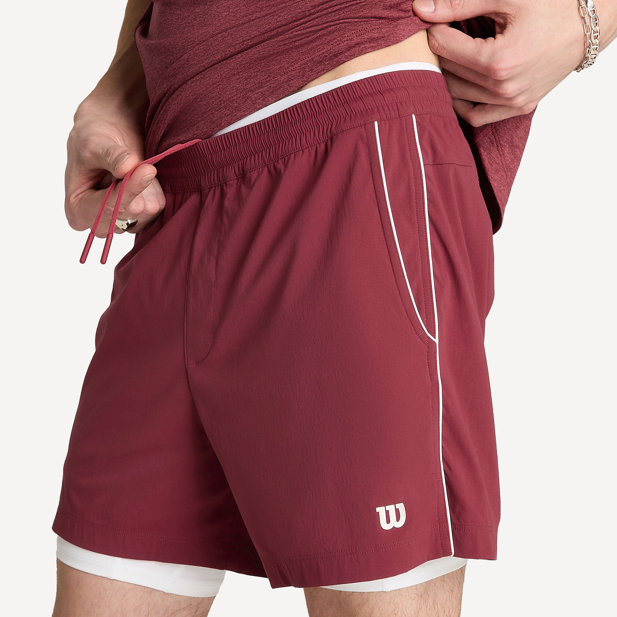 Wilson Volley Men's 6-Inch Tennis Shorts - Red (4)