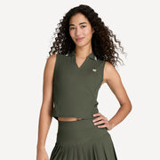 Wilson Women's Rib Sleeveless Tennis Polo - Green (1)