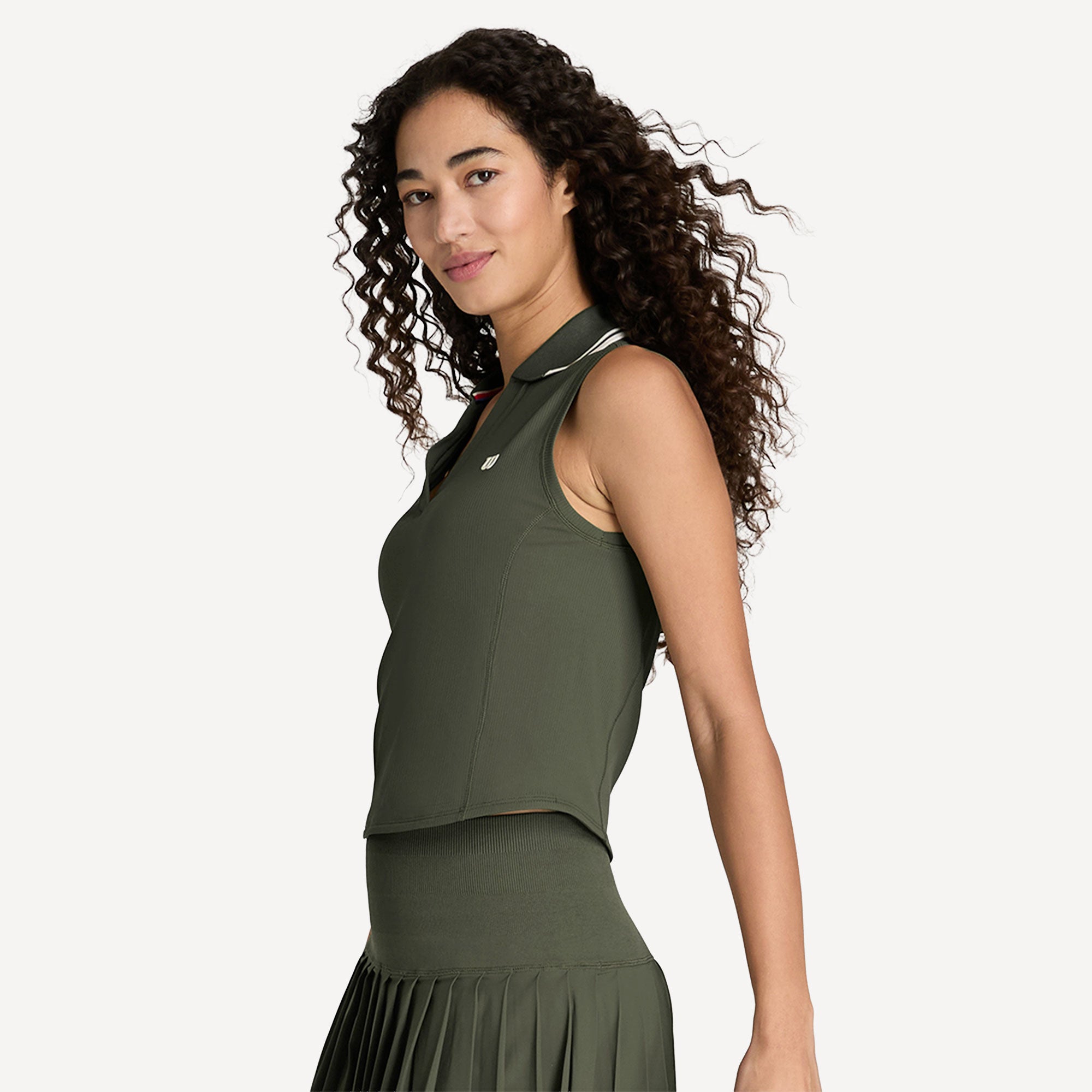 Wilson Women's Rib Sleeveless Tennis Polo - Green (3)
