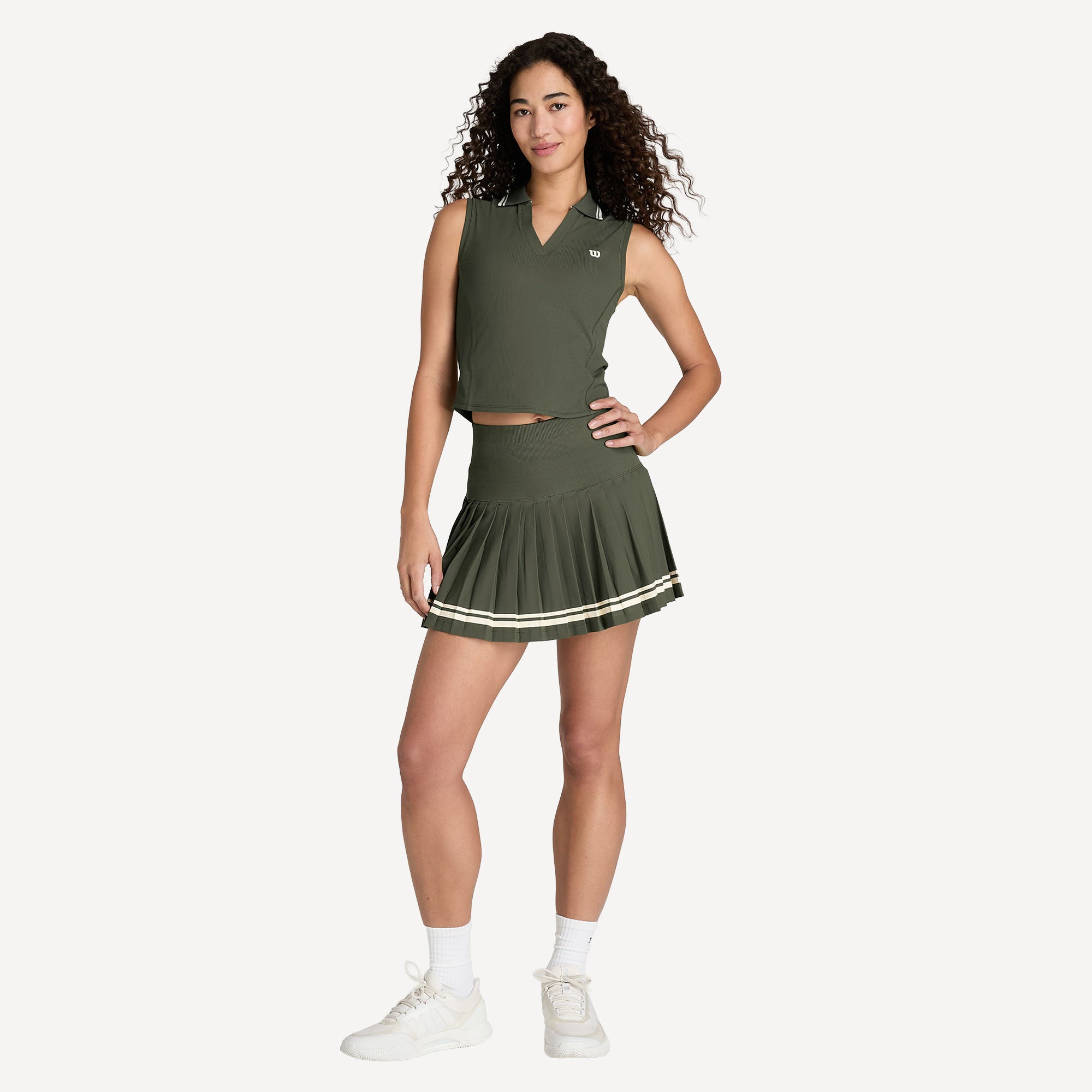 Wilson Women's Rib Sleeveless Tennis Polo - Green (6)