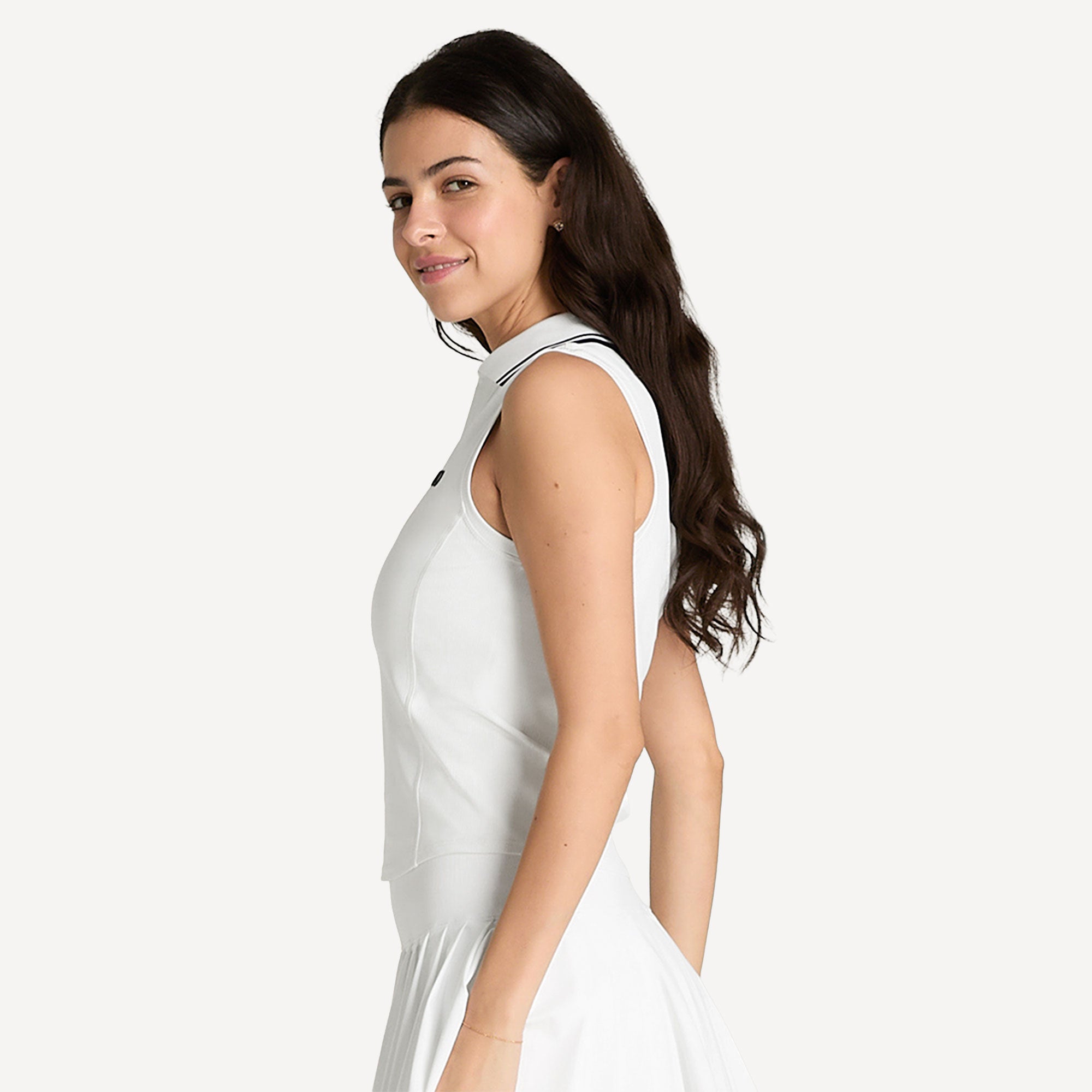 Wilson Women's Rib Sleeveless Tennis Polo - White (3)
