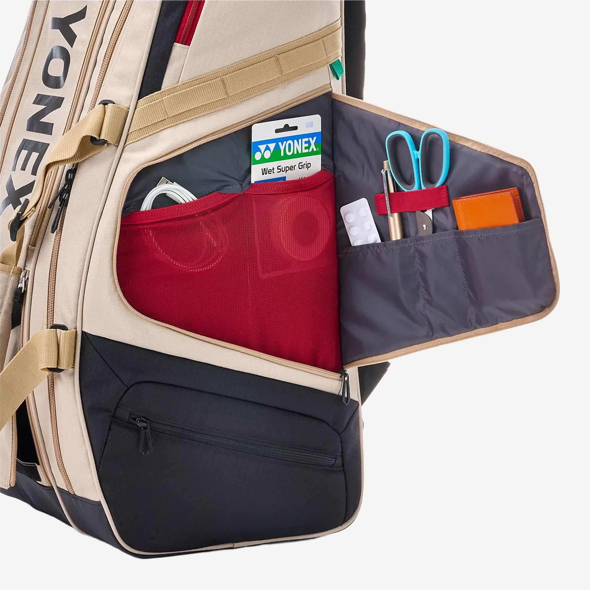 Yonex Gearlogic 9 Racket Tennis Bag - Beige (9)