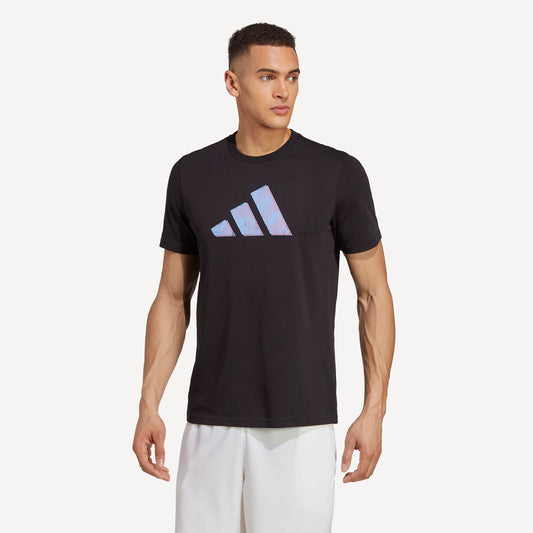 adidas AO Men's Graphic Tennis T-Shirt Black (1)
