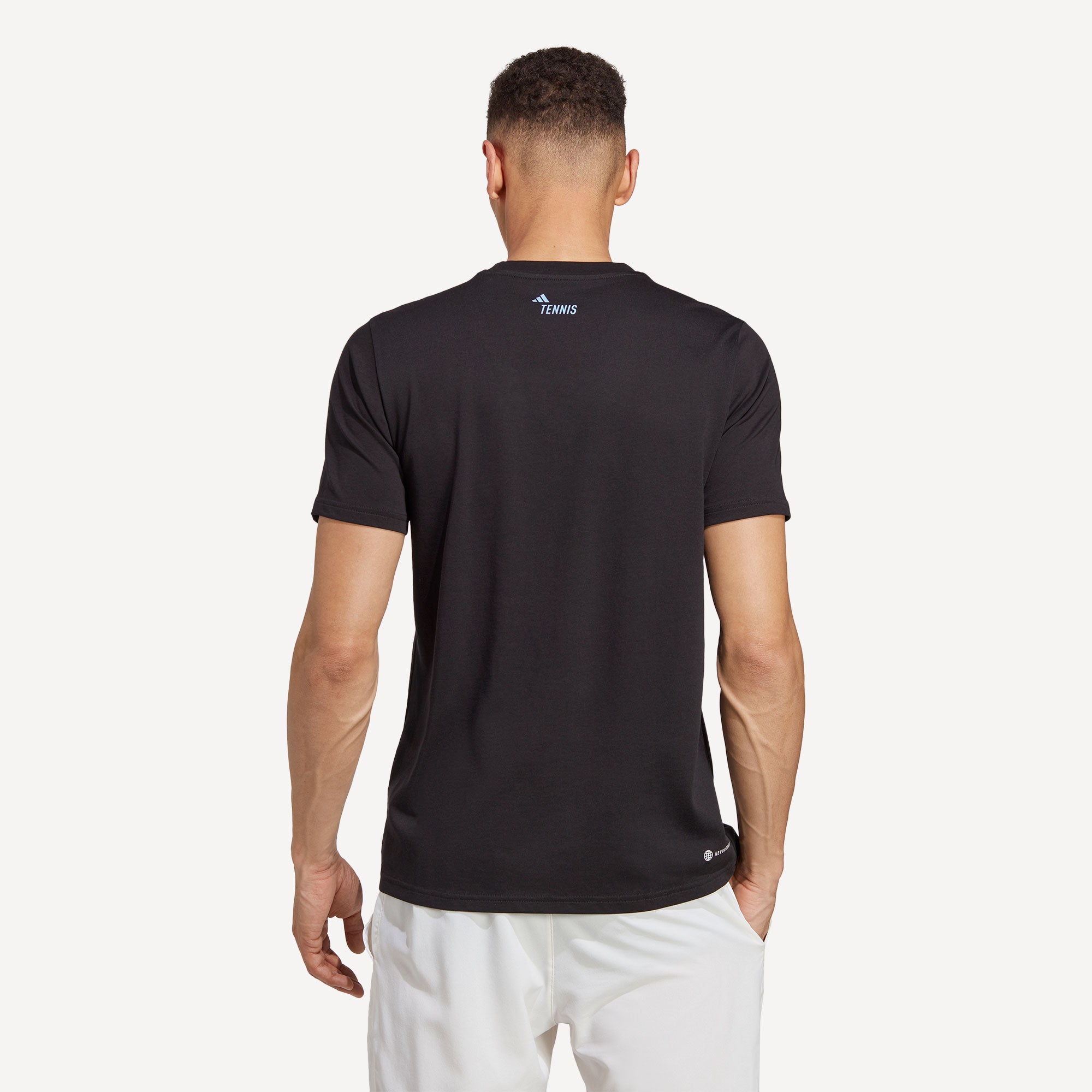 adidas AO Men's Graphic Tennis T-Shirt Black (2)