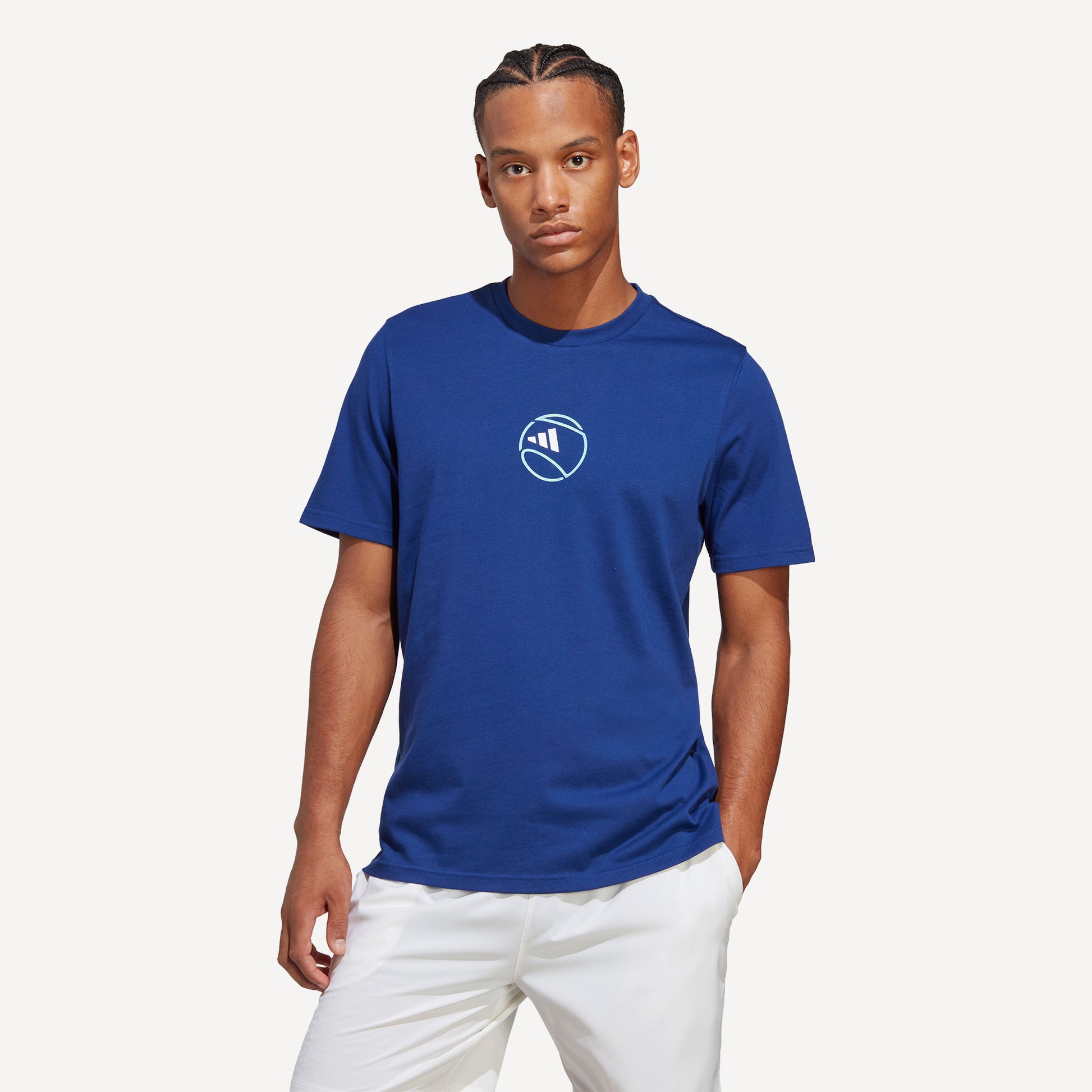 adidas Category Men's Graphic Tennis T-Shirt Blue (1)