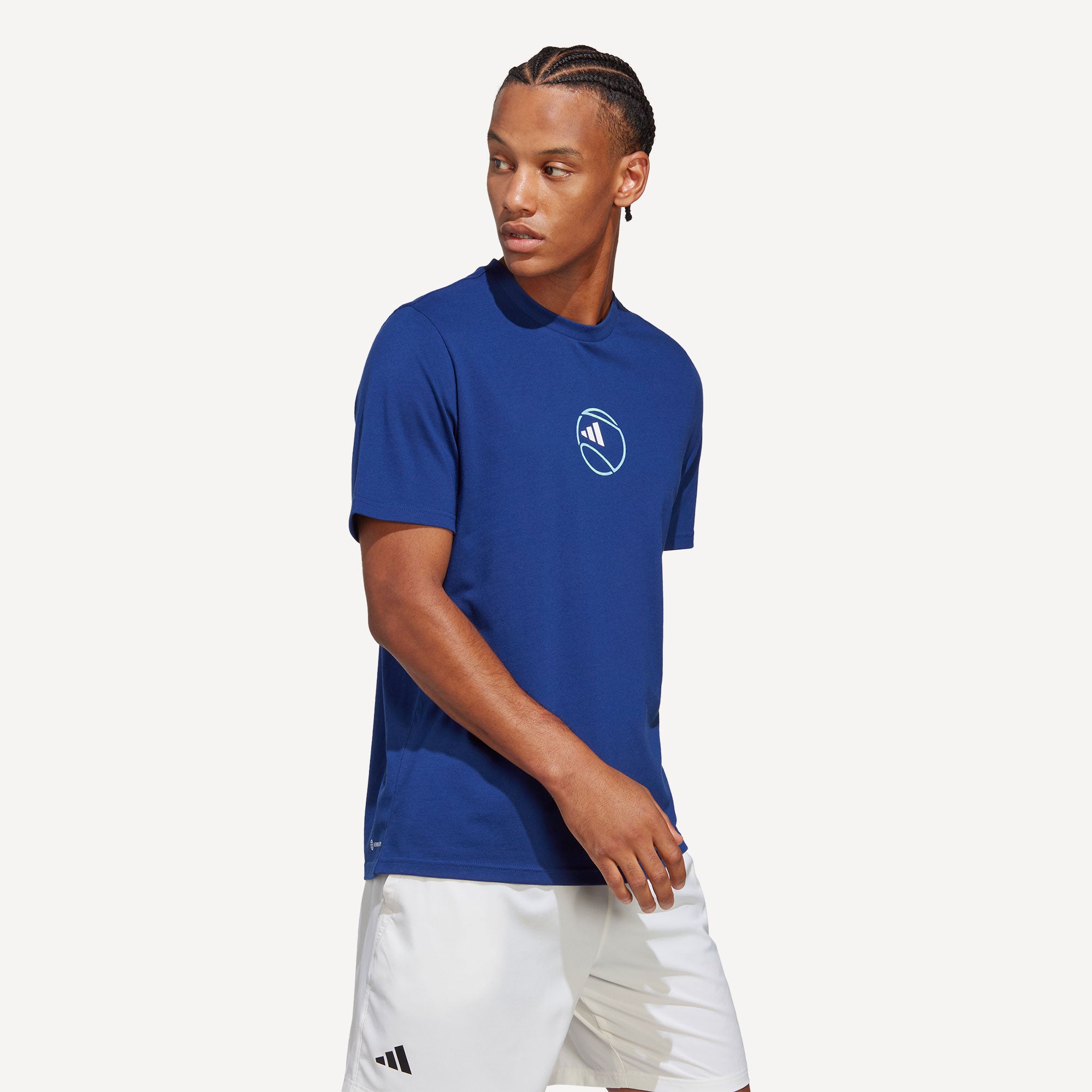 adidas Category Men's Graphic Tennis T-Shirt Blue (3)