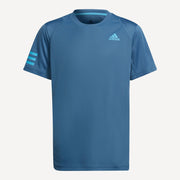 adidas Club Boys' 3 Stripes Tennis Shirt  (1)