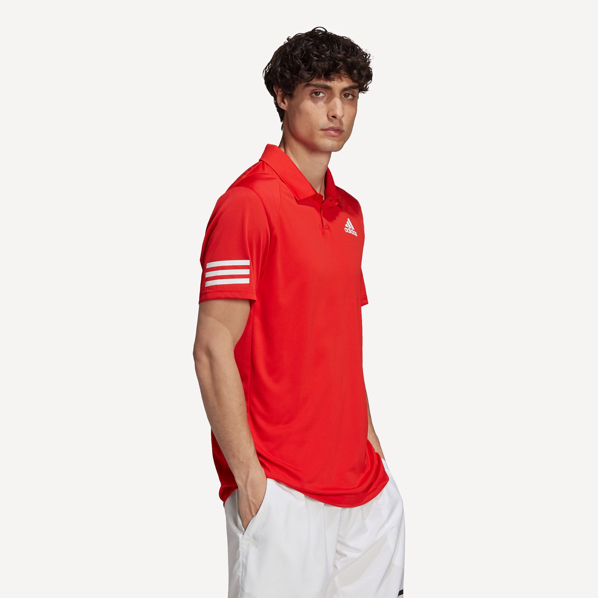 adidas Club Men's 3-Stripe Tennis Polo Red (3)