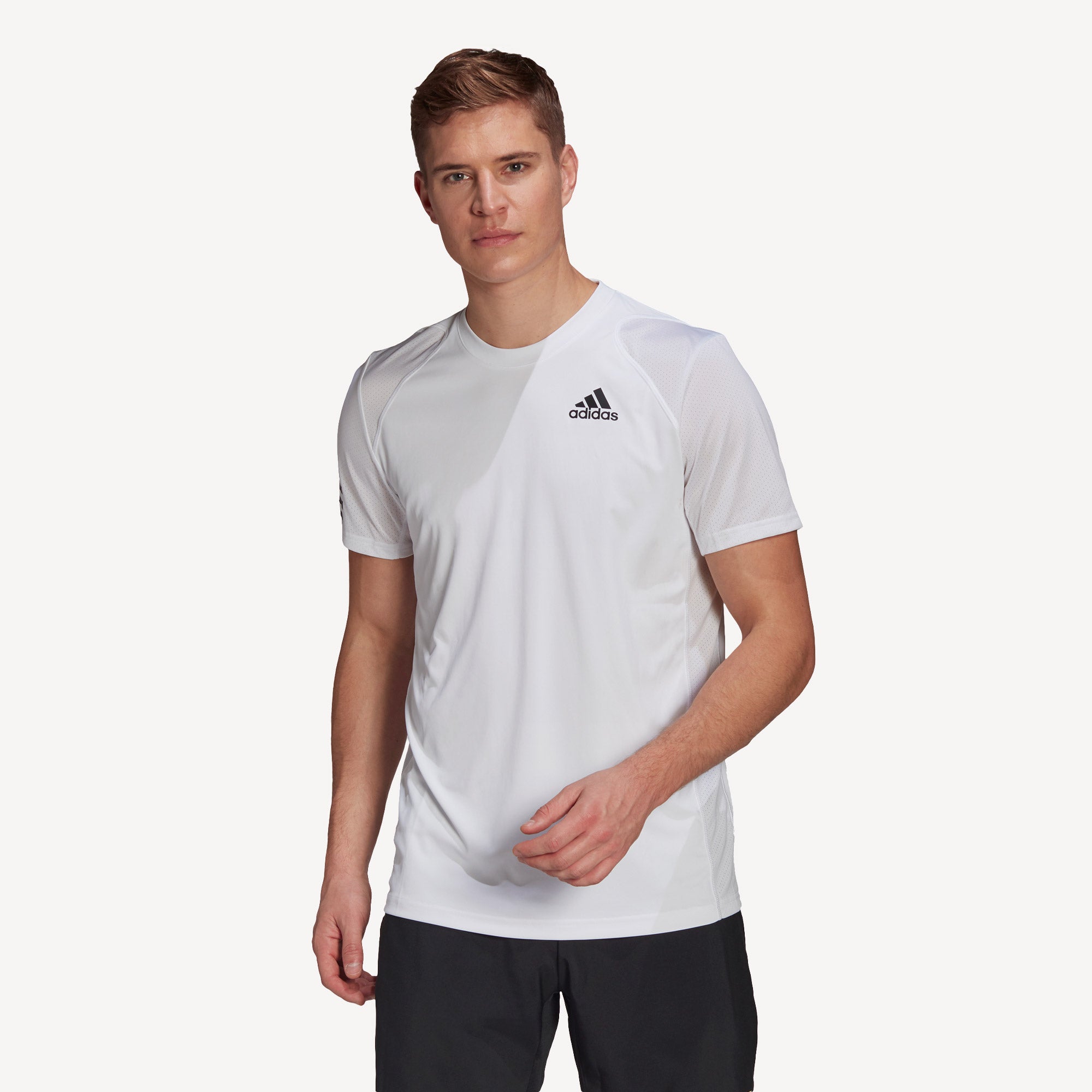 adidas Club Men's 3-Stripe Tennis Shirt White (1)