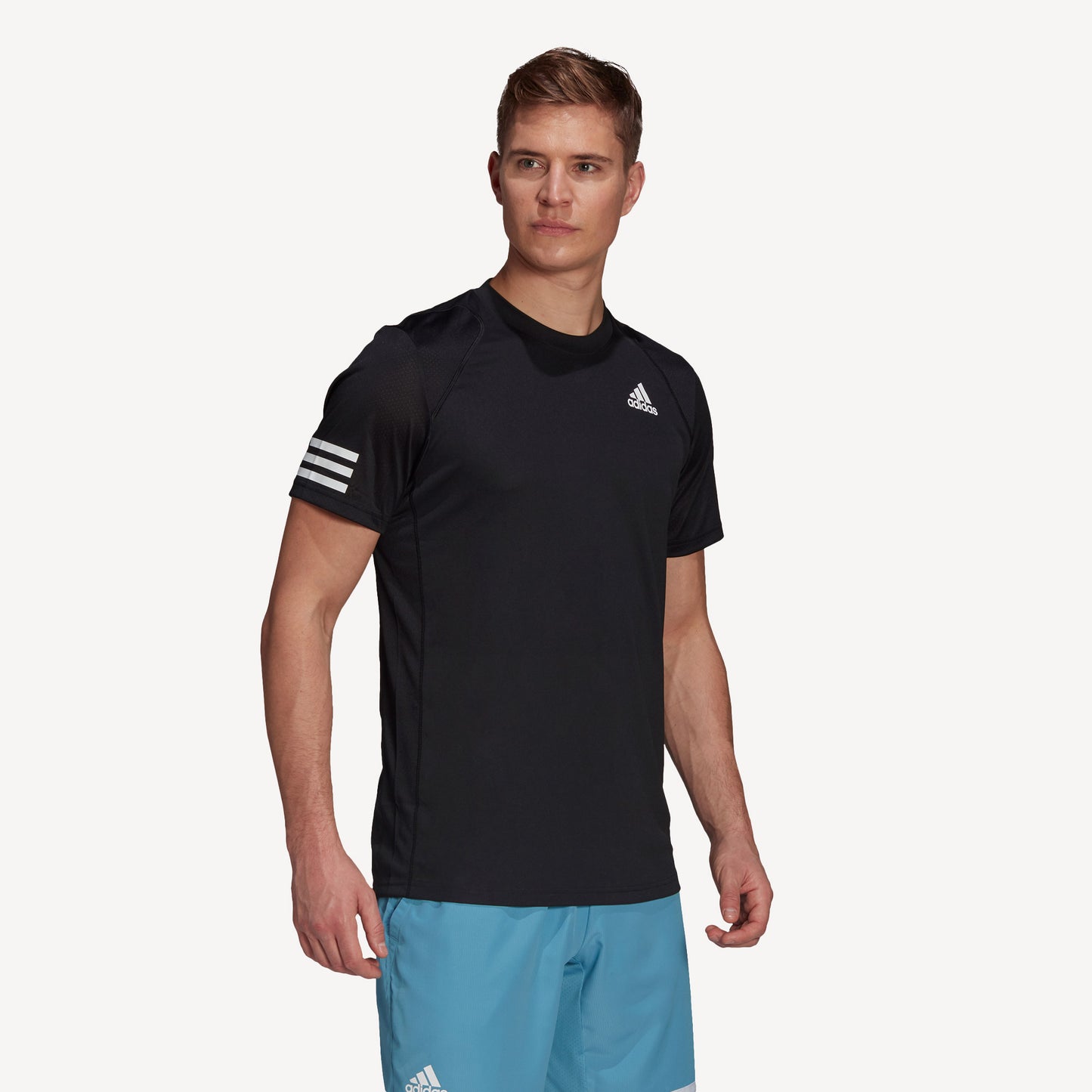 adidas Club Men's 3-Stripe Tennis Shirt Black (1)