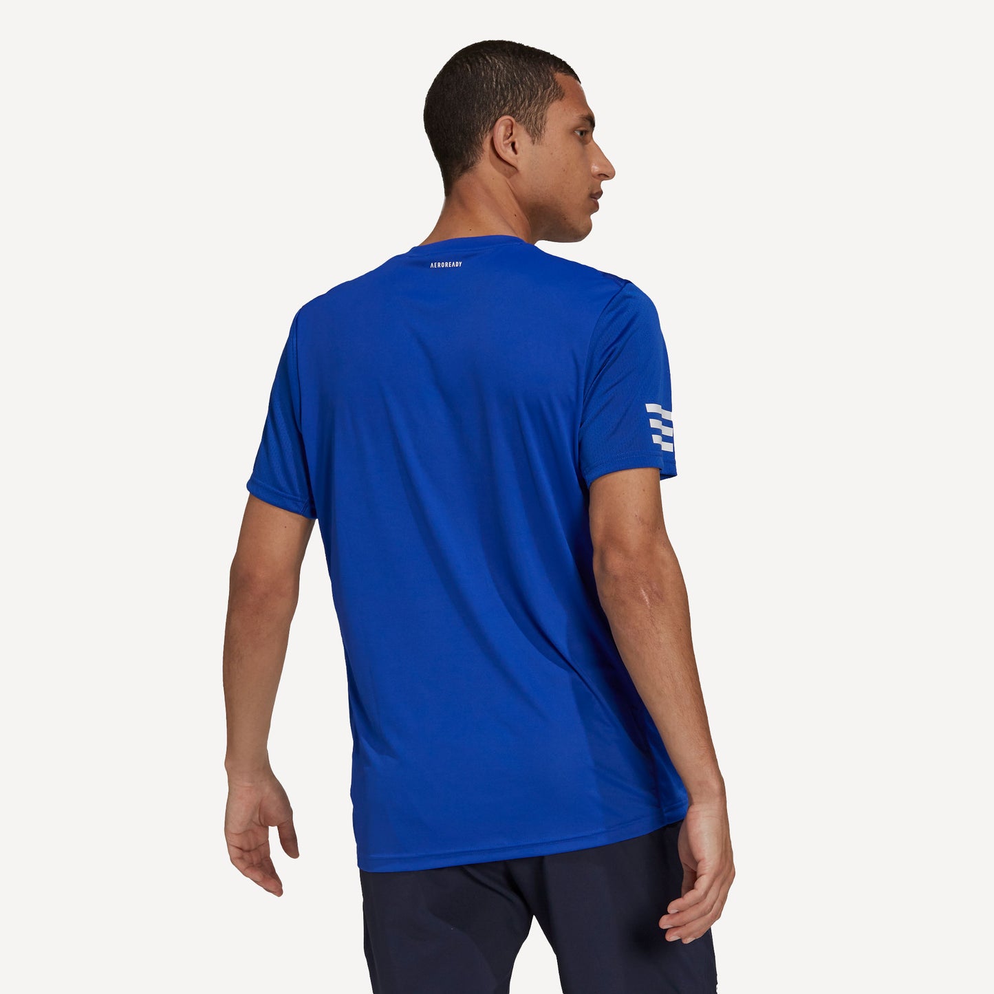 adidas Club Men's 3-Stripe Tennis Shirt Blue (2)