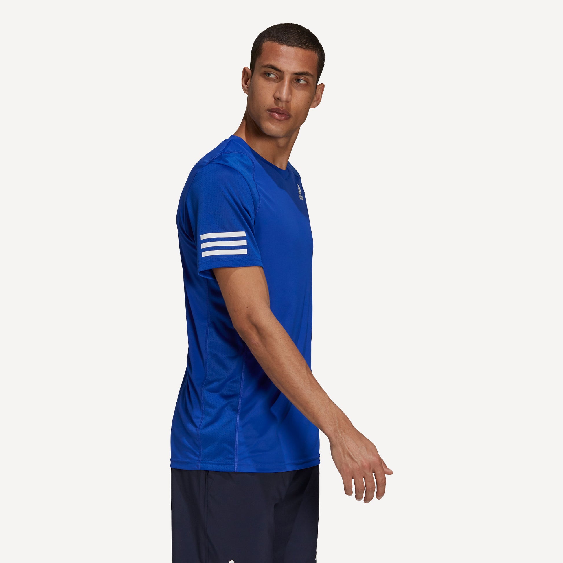 adidas Club Men's 3-Stripe Tennis Shirt Blue (3)