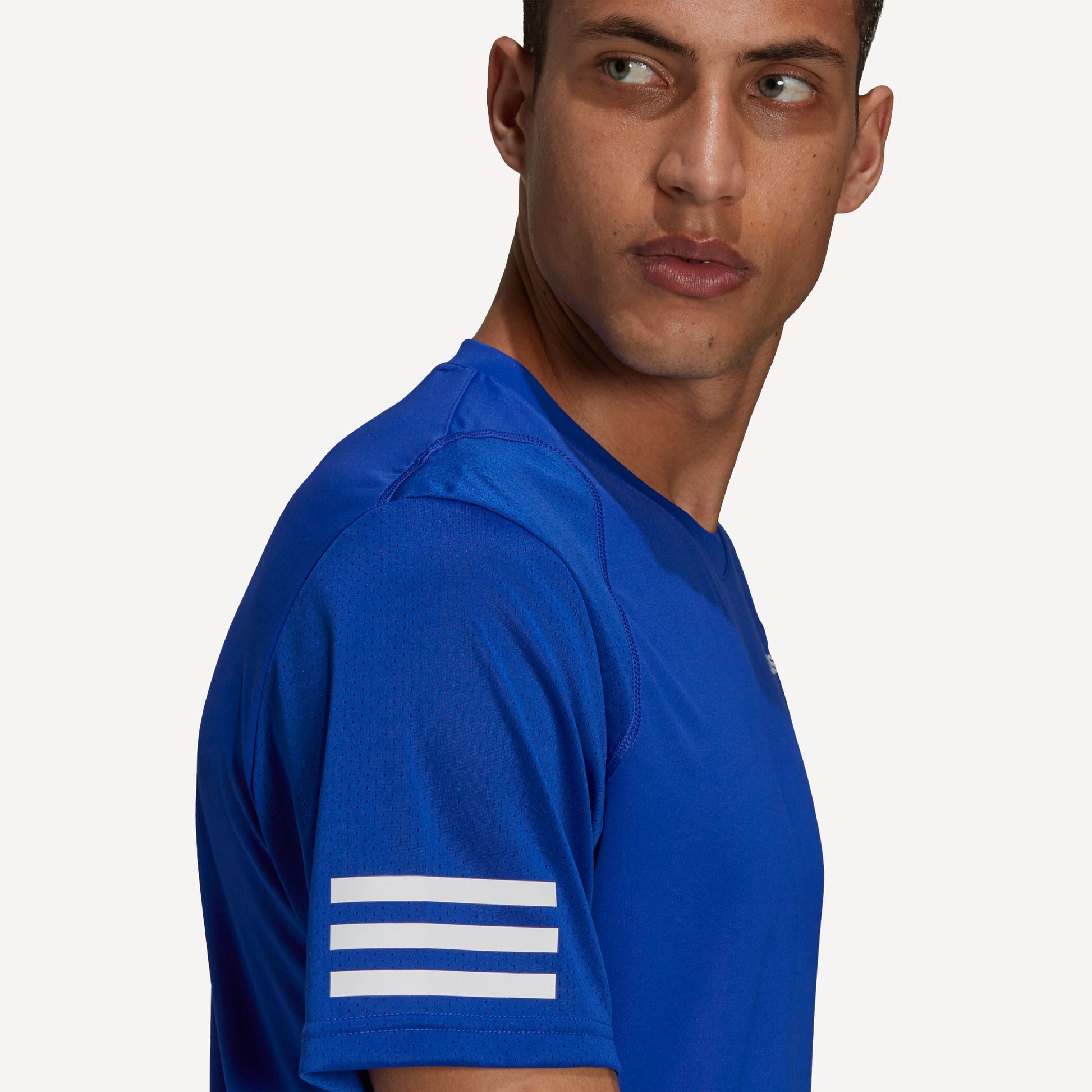 adidas Club Men's 3-Stripe Tennis Shirt Blue (4)