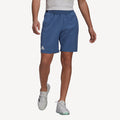 adidas Club Men's Stretch Woven 7-Inch Tennis Shorts Blue (1)