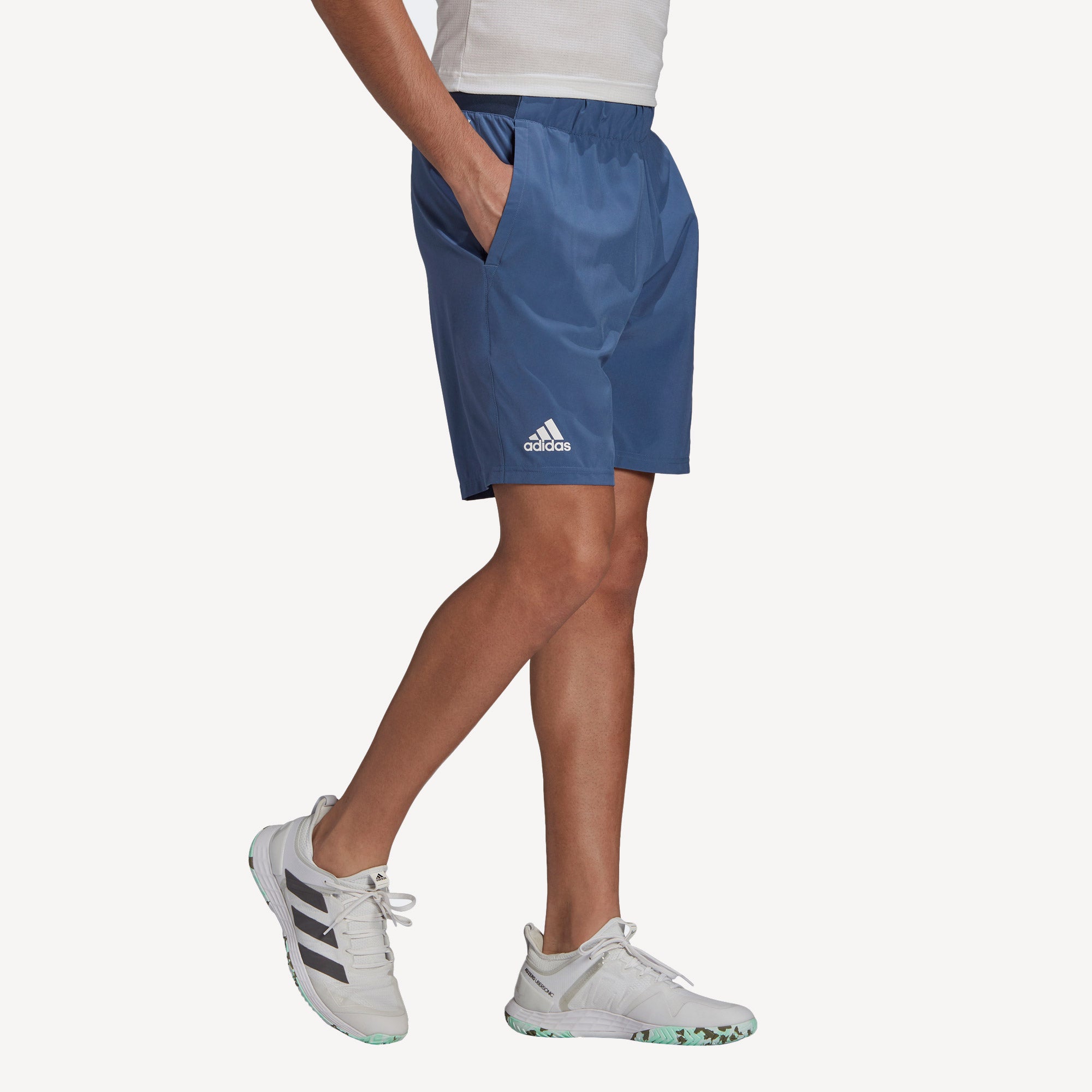 adidas Club Men's Stretch Woven 7-Inch Tennis Shorts Blue (3)