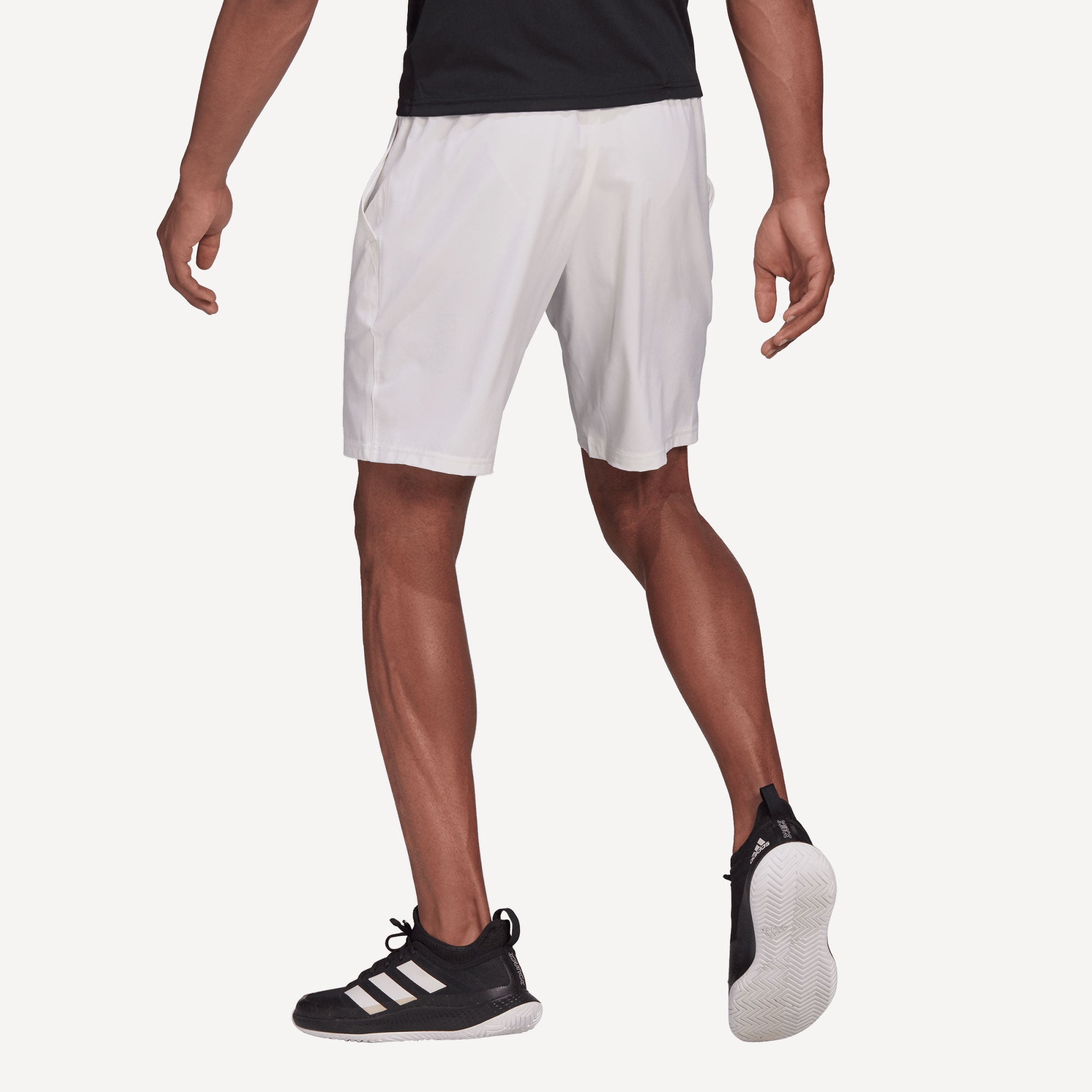 adidas Club Men's Stretch Woven 9-Inch Tennis Shorts White (2)