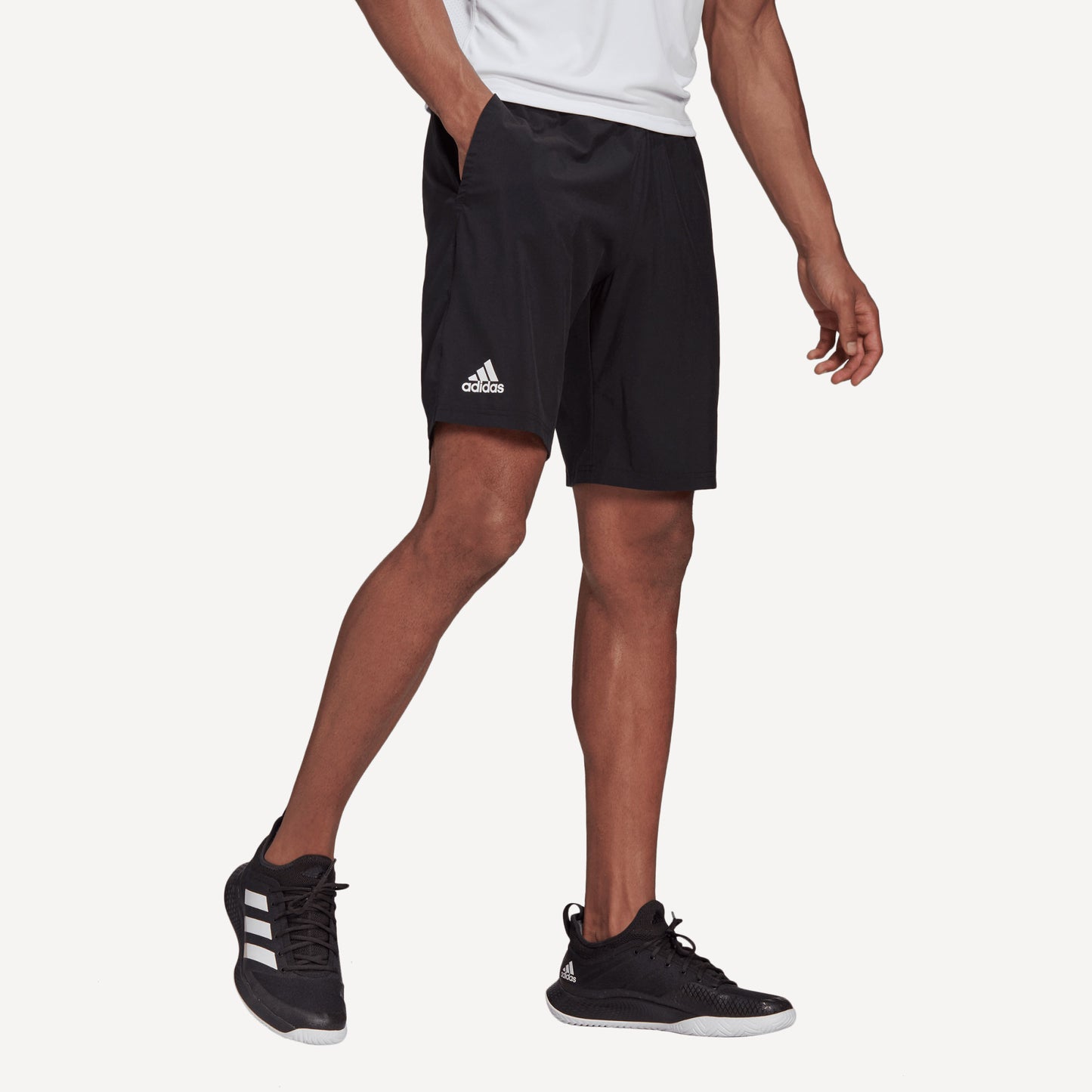 adidas Club Men's Stretch Woven 9-Inch Tennis Shorts Black (1)