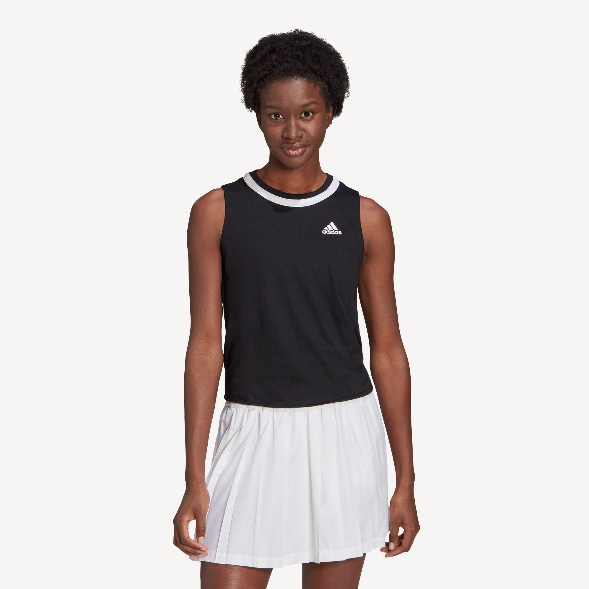 adidas Club Women's Knotted Tennis Tank Black (1)