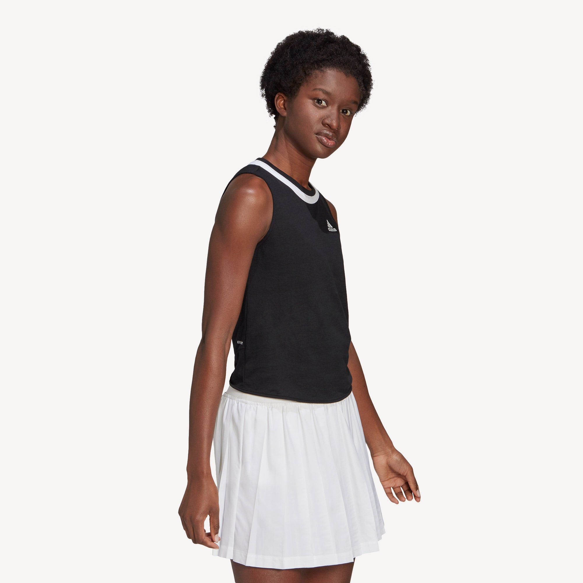 adidas Club Women's Knotted Tennis Tank Black (3)