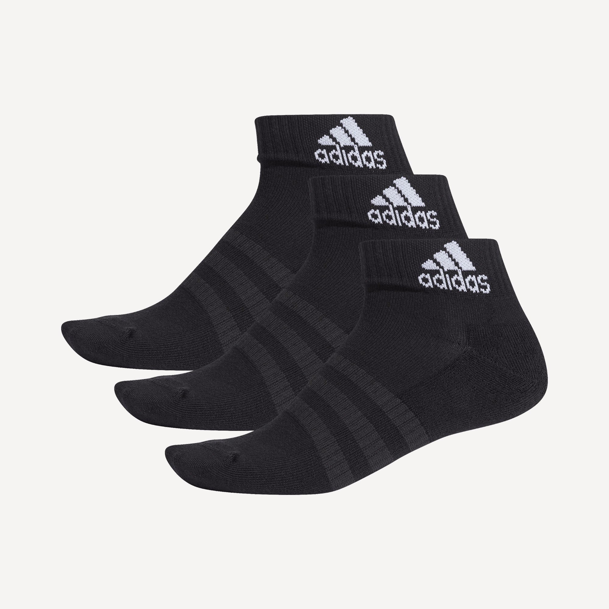 adidas Cushion Ankle Socks (3 Pairs) Black (1)